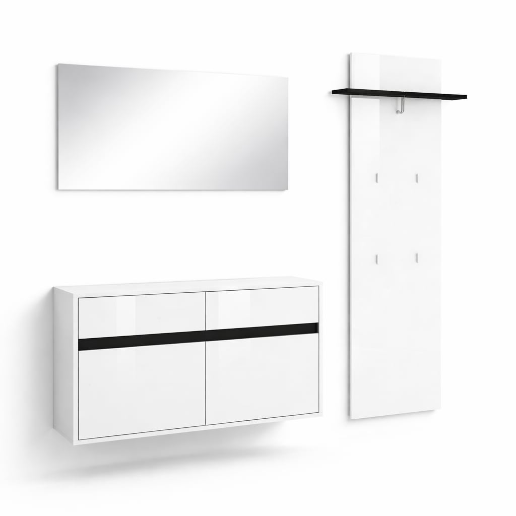 GOODproduct Garderoben-Set »Locco Flurmöbel, Dielenmöbel, Flurschrank, Flurgarderobe B: ca 150 cm« 3 Stk. tlg.