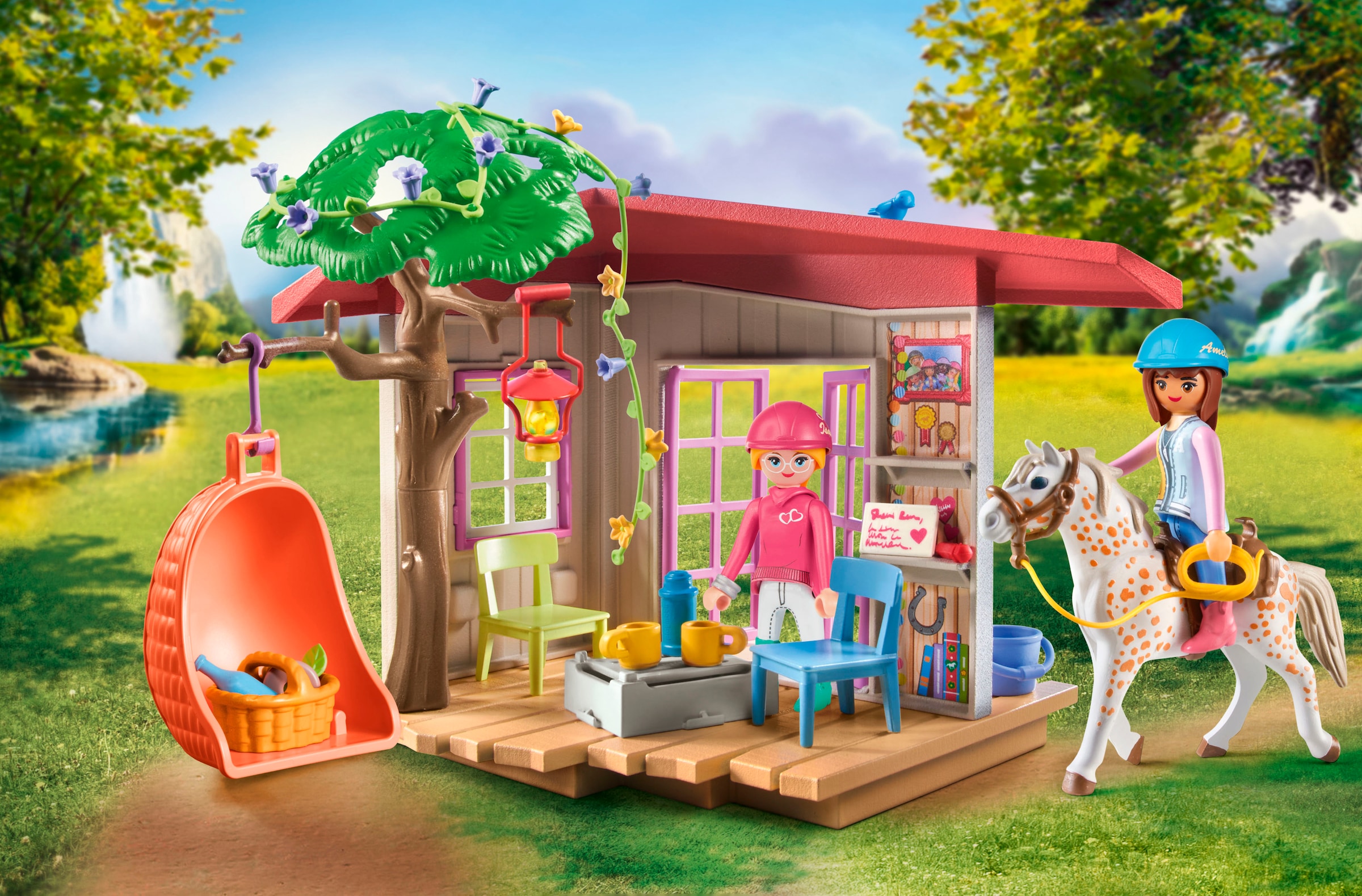 Playmobil® Jeu de construction »Geheimes Clubhaus für Pferdefans (71638), Horses of Waterfall« Made in Europe