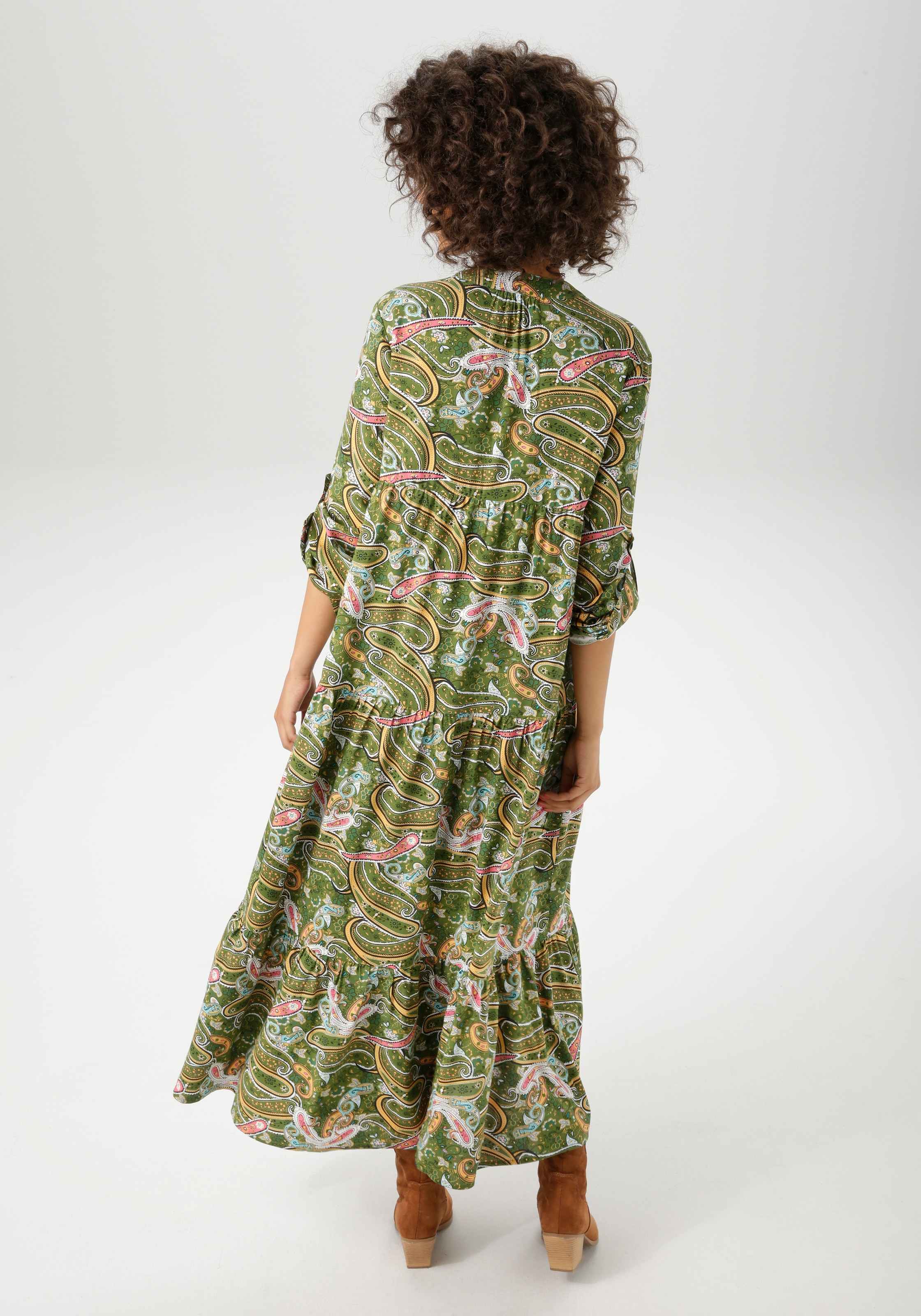 Aniston CASUAL Maxikleid mit farbenfrohen Paisley-Muster bedruckt