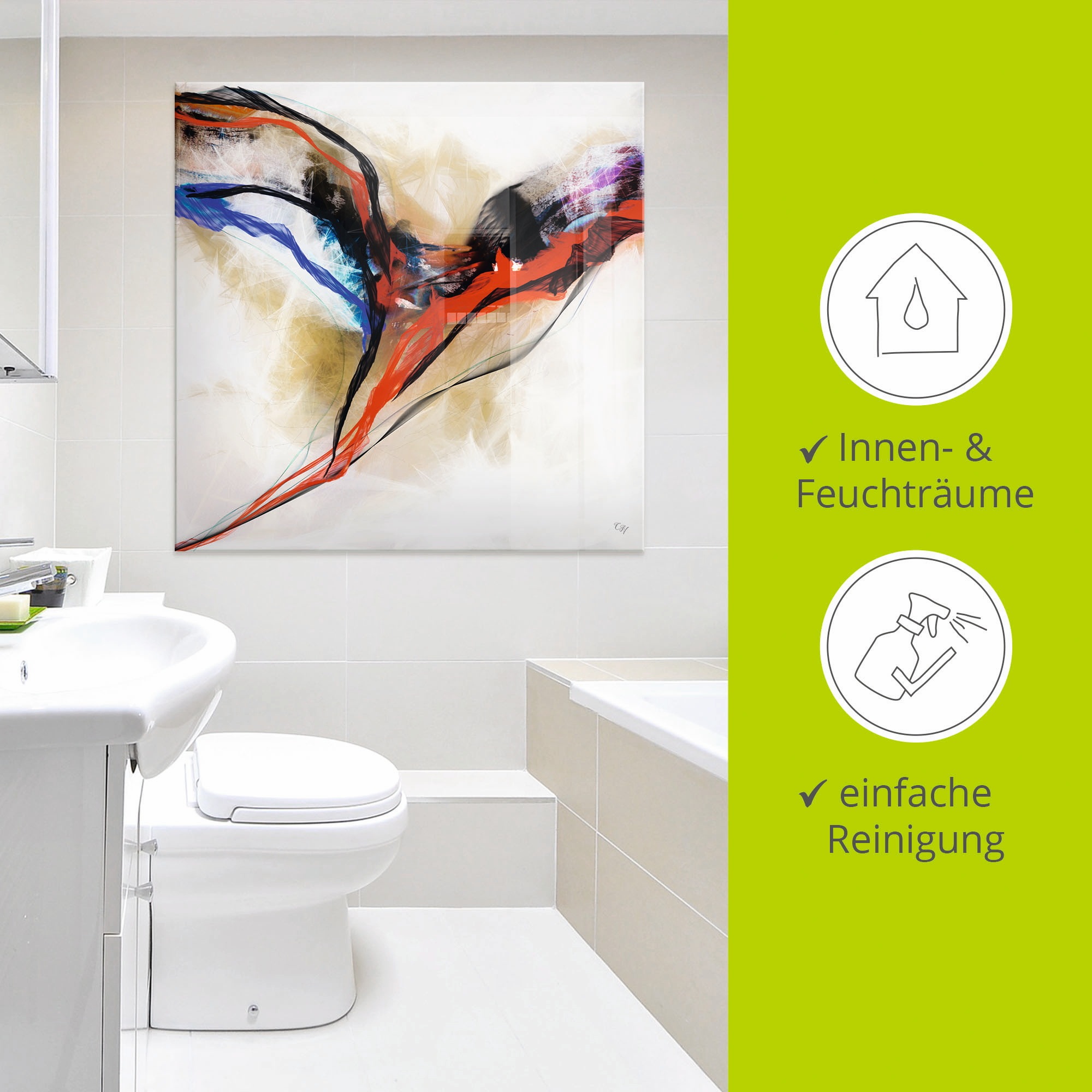 Artland Tableau en verre »Engel - abstrakt I« 1 cuis tlg. in verschiedenen Grössen