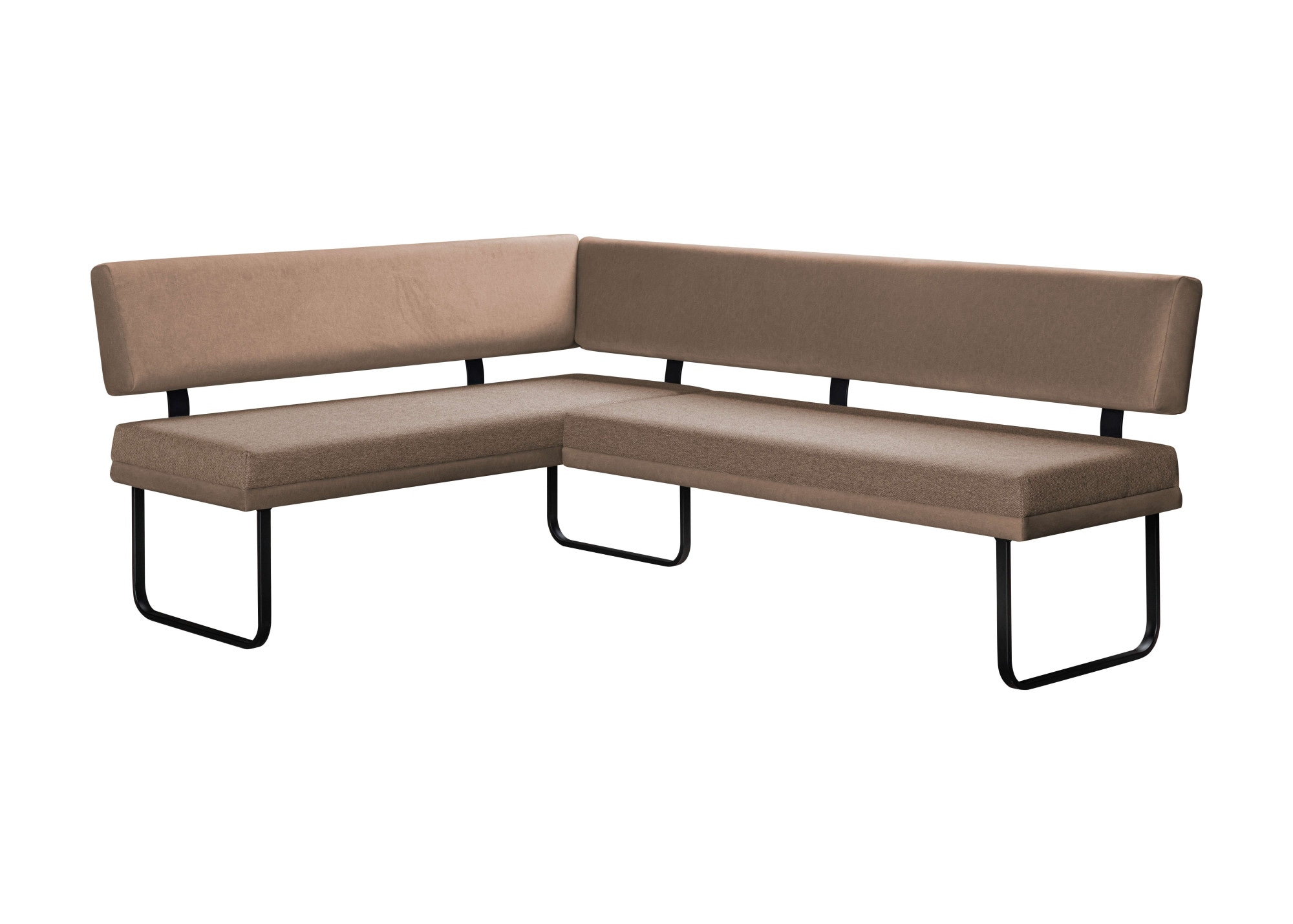 GOODproduct Eckbankgruppe »Gabi Essecke, Sitzgruppe, Eckbankgruppe, Küchenbankgruppe« Set, 4tlg, 4 tlg. tlg. Gestell aus matt-schwarzem Flachmetall, stabil, 2-Stoff-Design