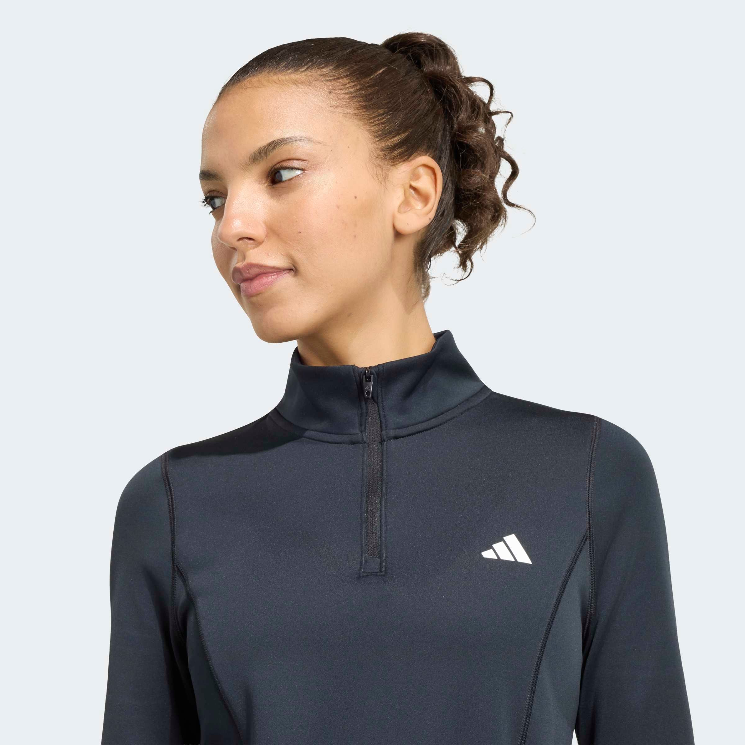 adidas Performance Rollkragenpullover »WORKOUT ESSENTIALS 1/4 ZIP COVER UP« mit Reissverschluss, für Sportmode und Streetwear, sportlicher Stil