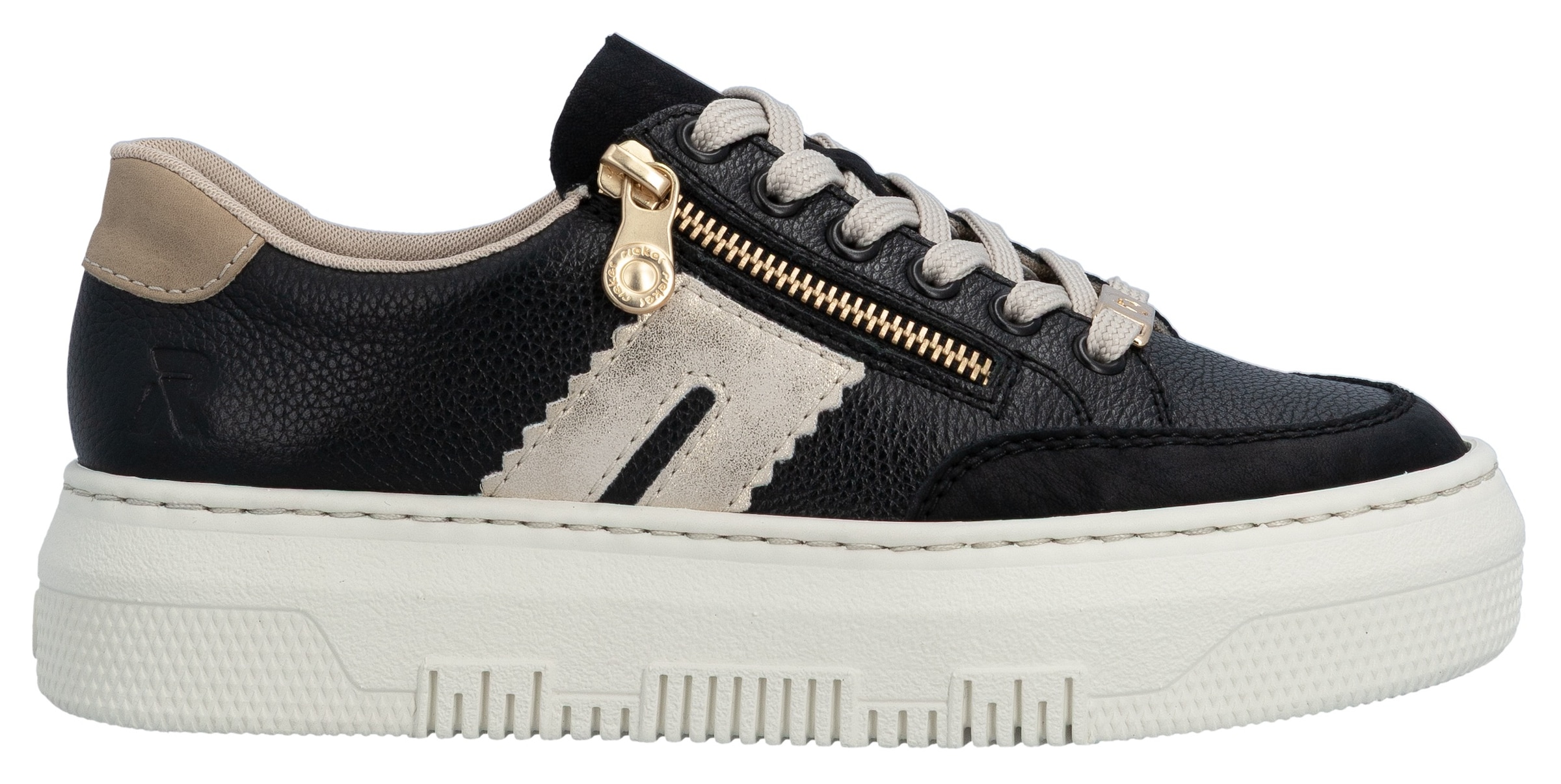 Rieker Baskets à plateforme  Schnürschuh, Halbschuh, Freizeitschuh mit seitlichem Reissverschluss