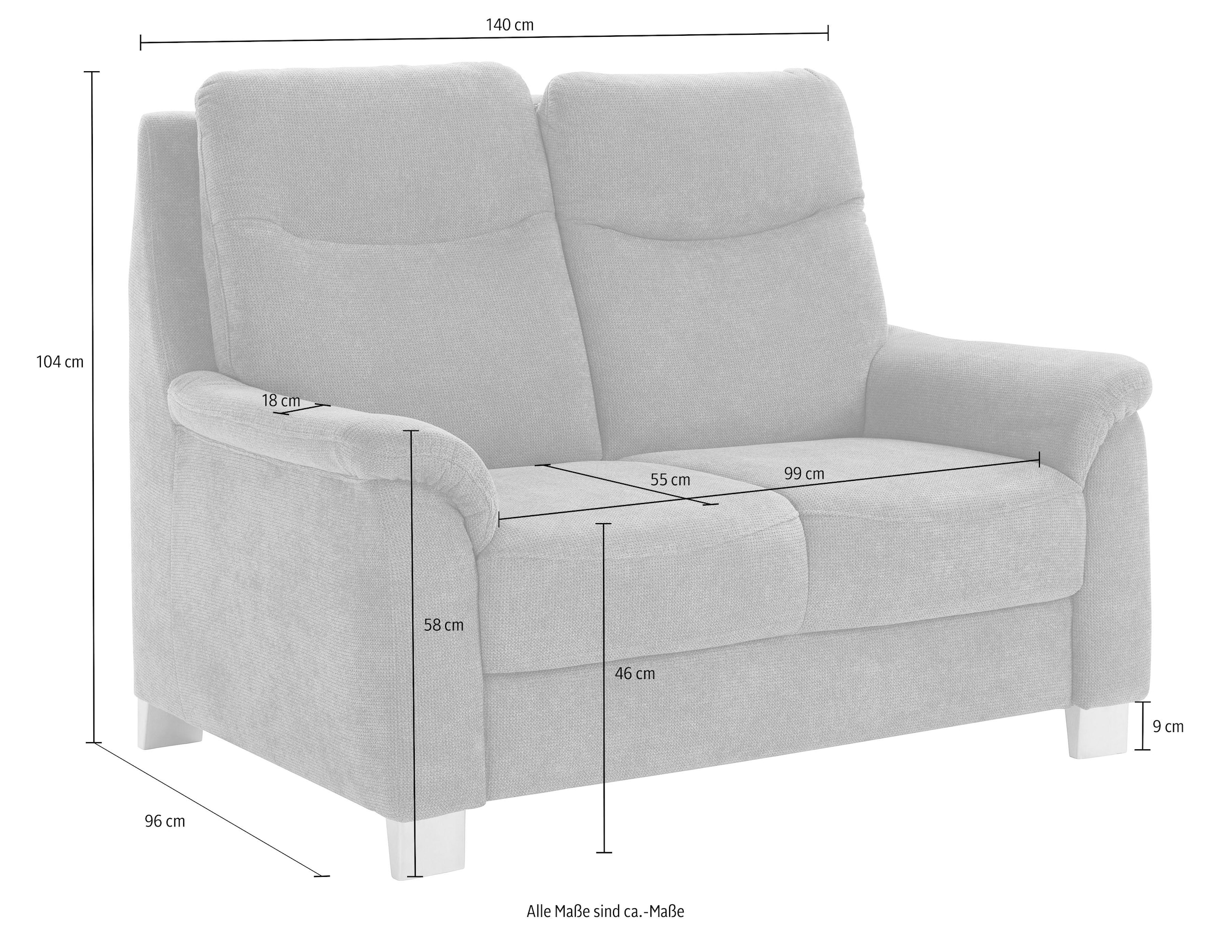 sit&more 2-Sitzer »Boccaccio« inklusive Federkern und Kopfteilverstellung