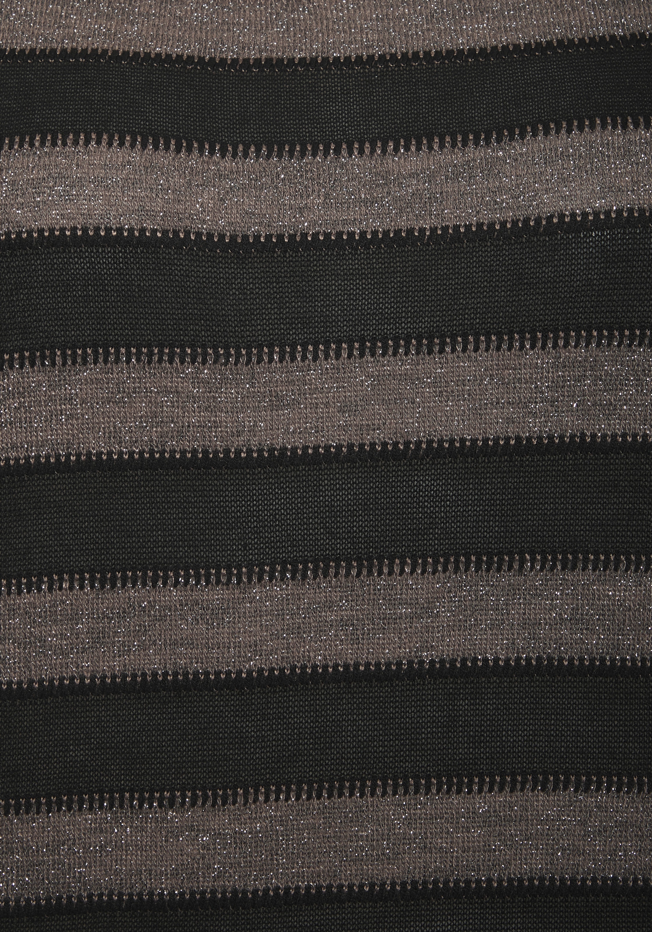 LASCANA T-Shirt »mit elegantem Glitzerstreifen« aus leichter Feinstrickqualität