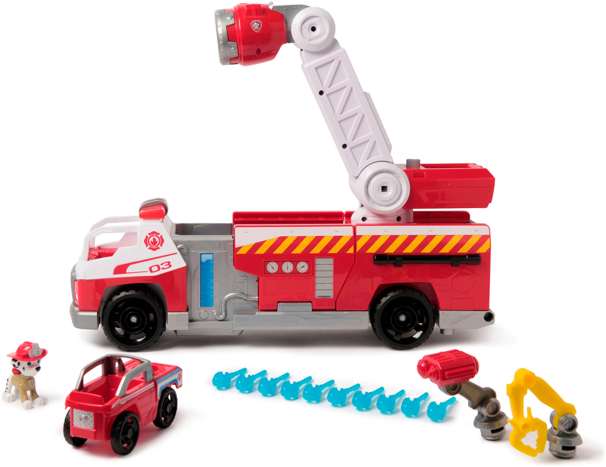 Spin Master Jouet pompier »PAW Patrol Fire Rescue - Marshalls Deluxe Feuerwehr-Truck« mit Licht und Sound