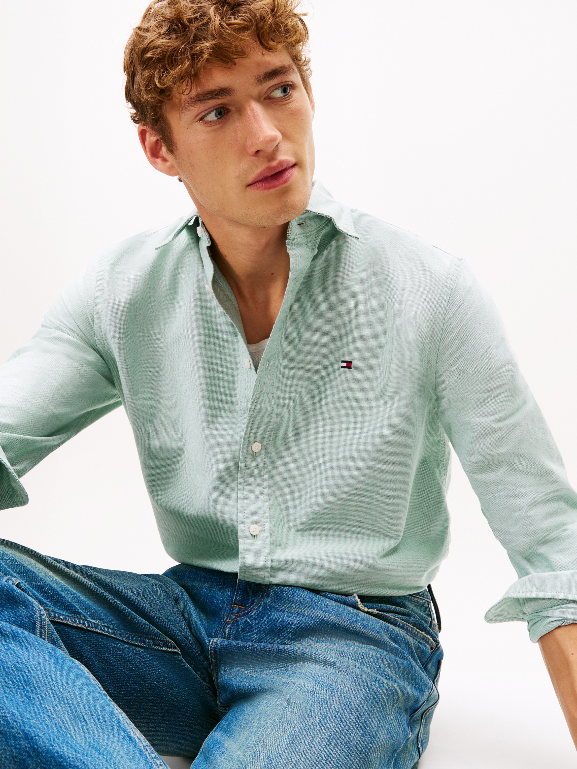 Tommy Hilfiger Chemise à manches longues »SOLID HERITAGE OXFORD Regular Fit«