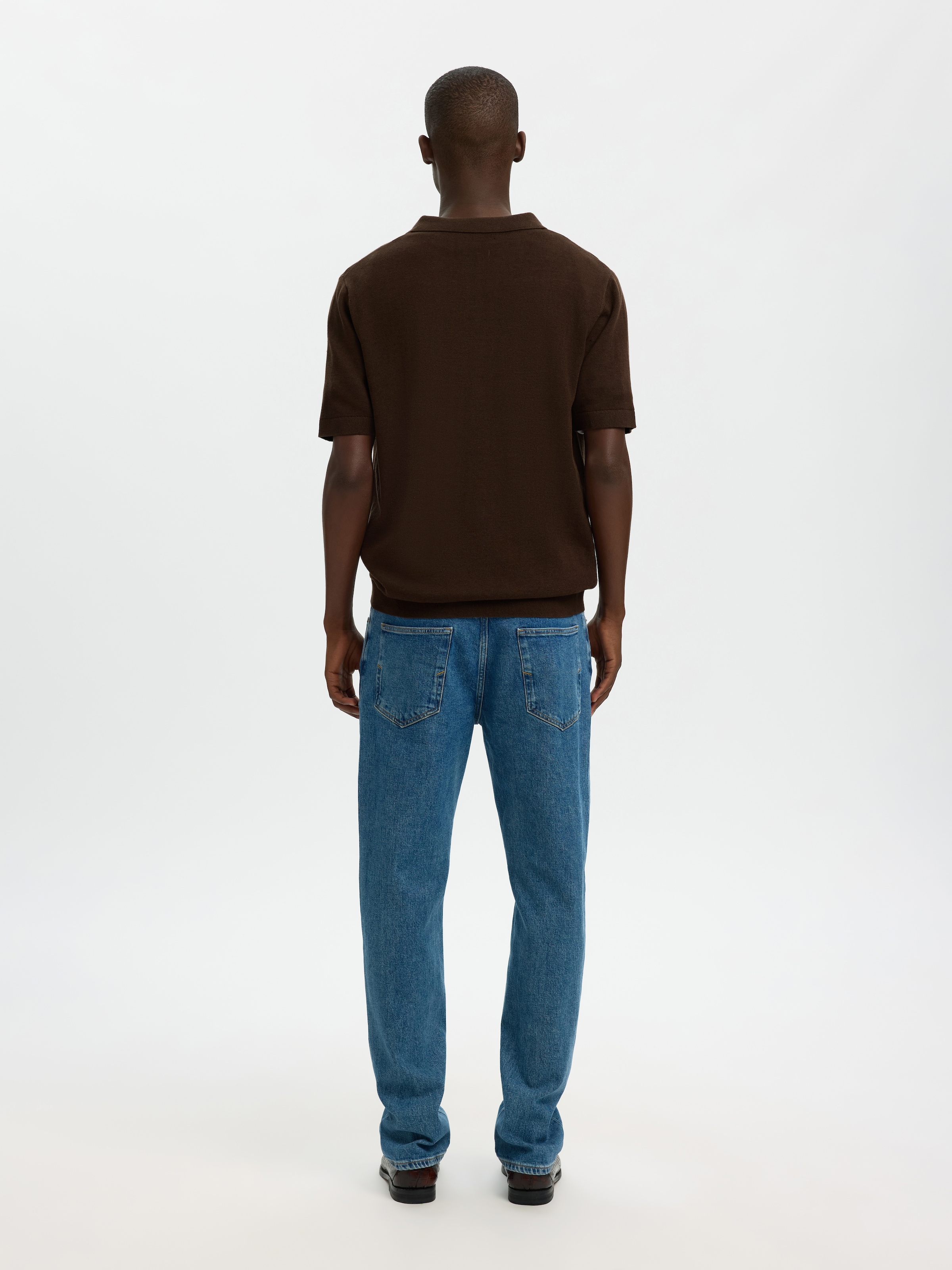 SELECTED Poloshirt »SLHMATTIS SS KNIT SUN OPEN POLO NOOS«