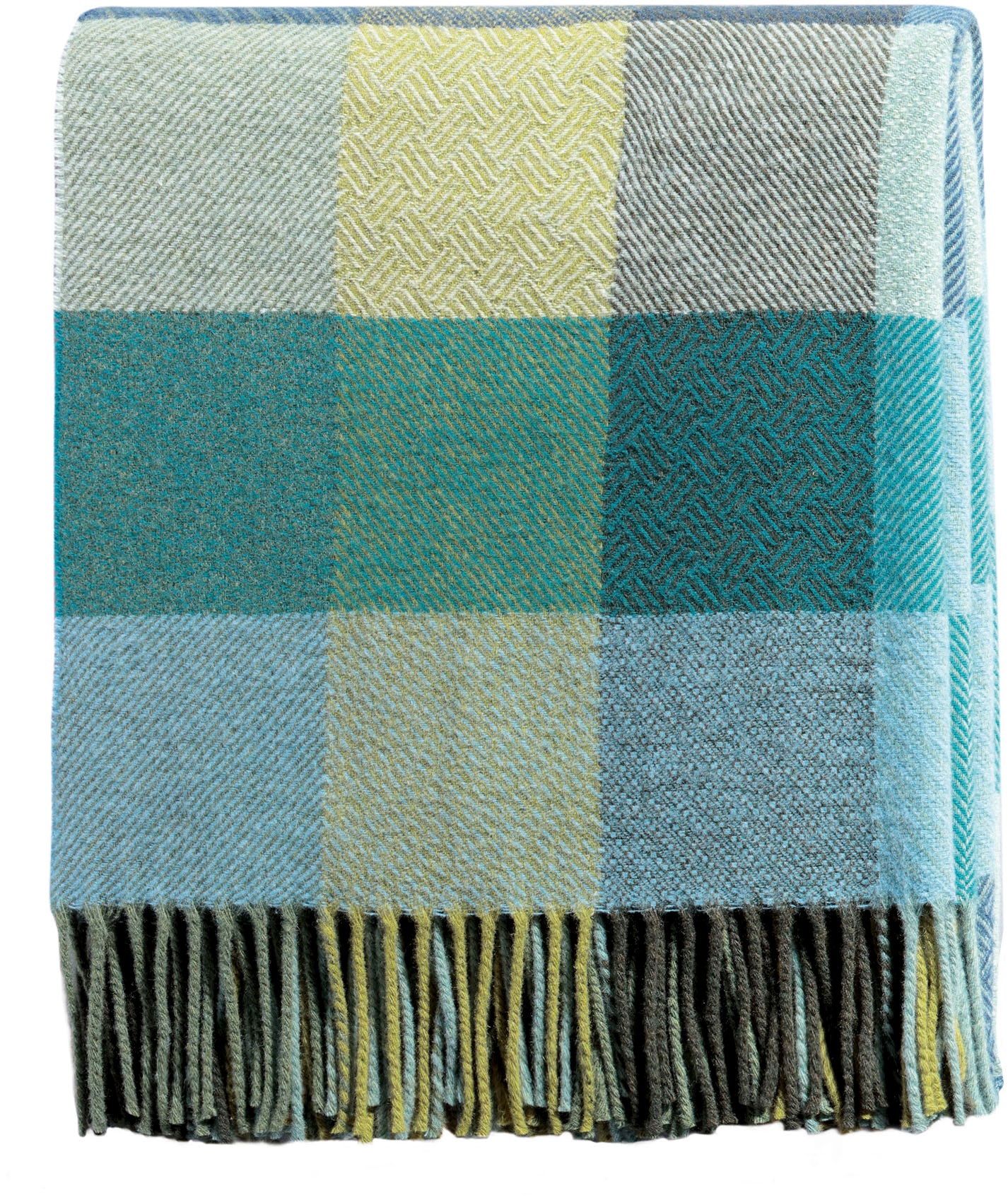 Biederlack Plaid »Shades mit hochwertigen Fransen« filigrane Strukturoptik