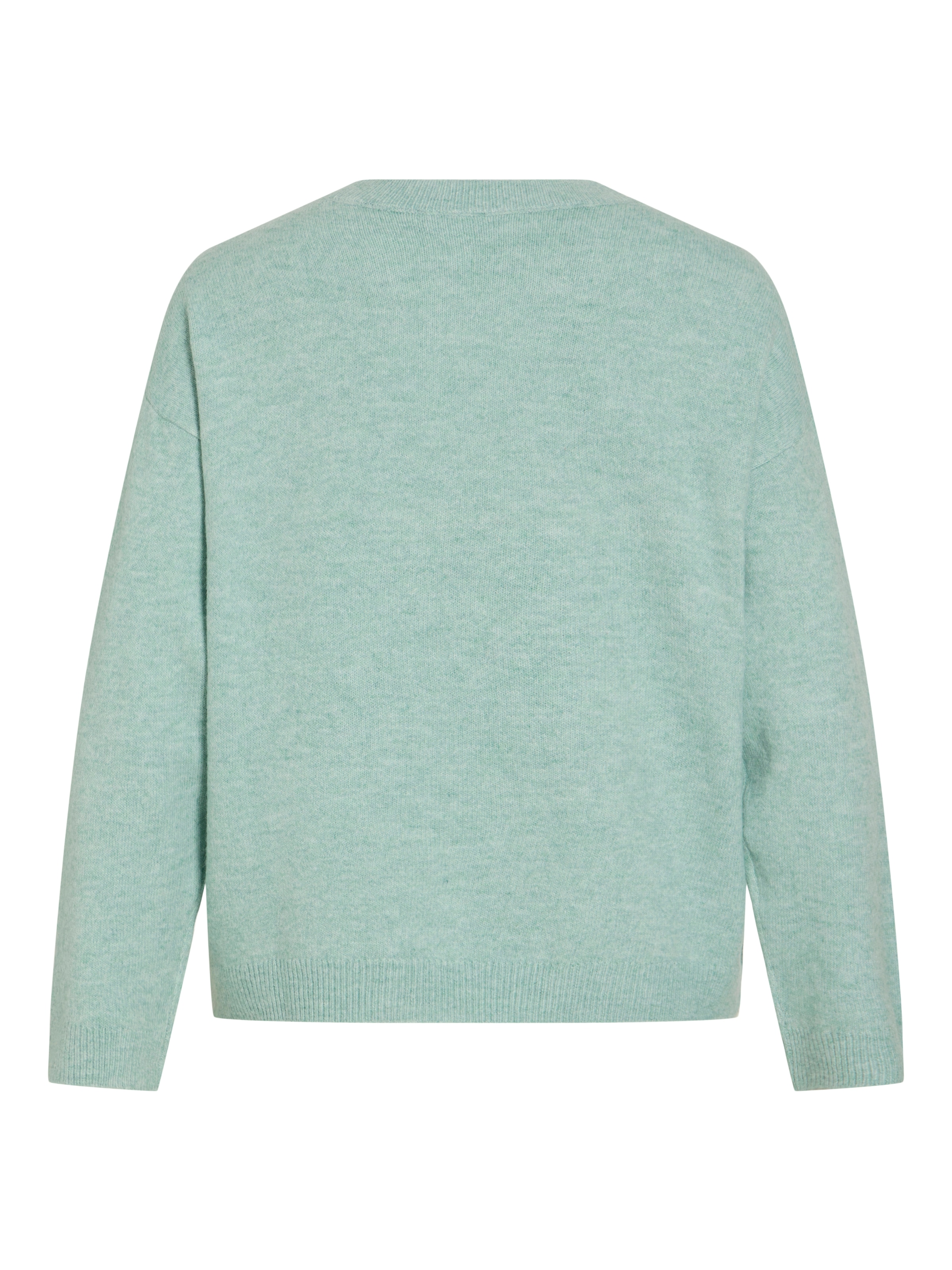 Vila Strickpullover »VILIGA L/S O-NECK KNIT TOP - NOOS« Materialmix, relaxed fit