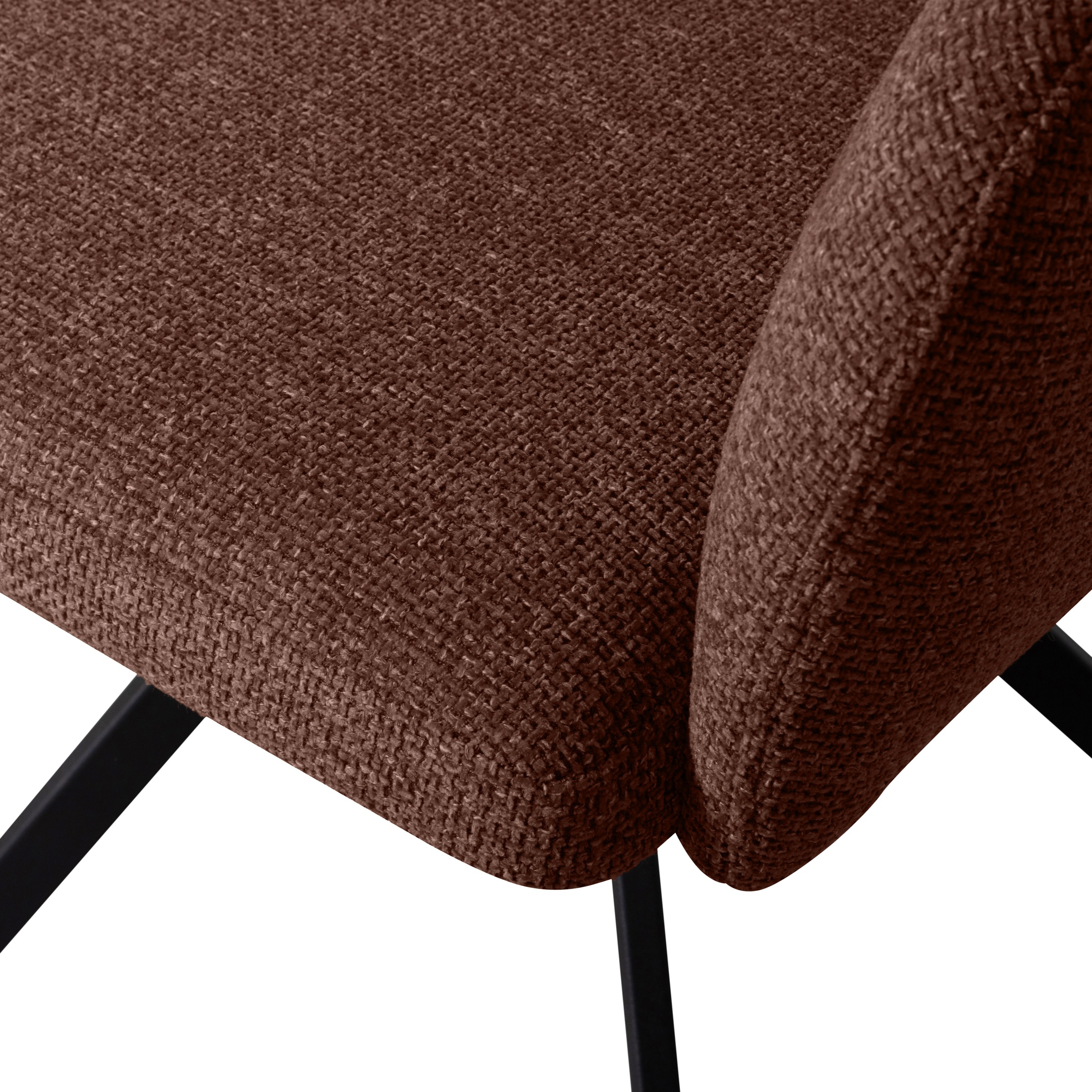 WOOOD Chaise de salle à manger »Fenne aus Kunstleder mit Drehgestell aus Metall H 80 x B 58 cm« (Ensemble) 2 cuischaise Polter avec pied pivotant, tissu tissé, hauteur 80 cm