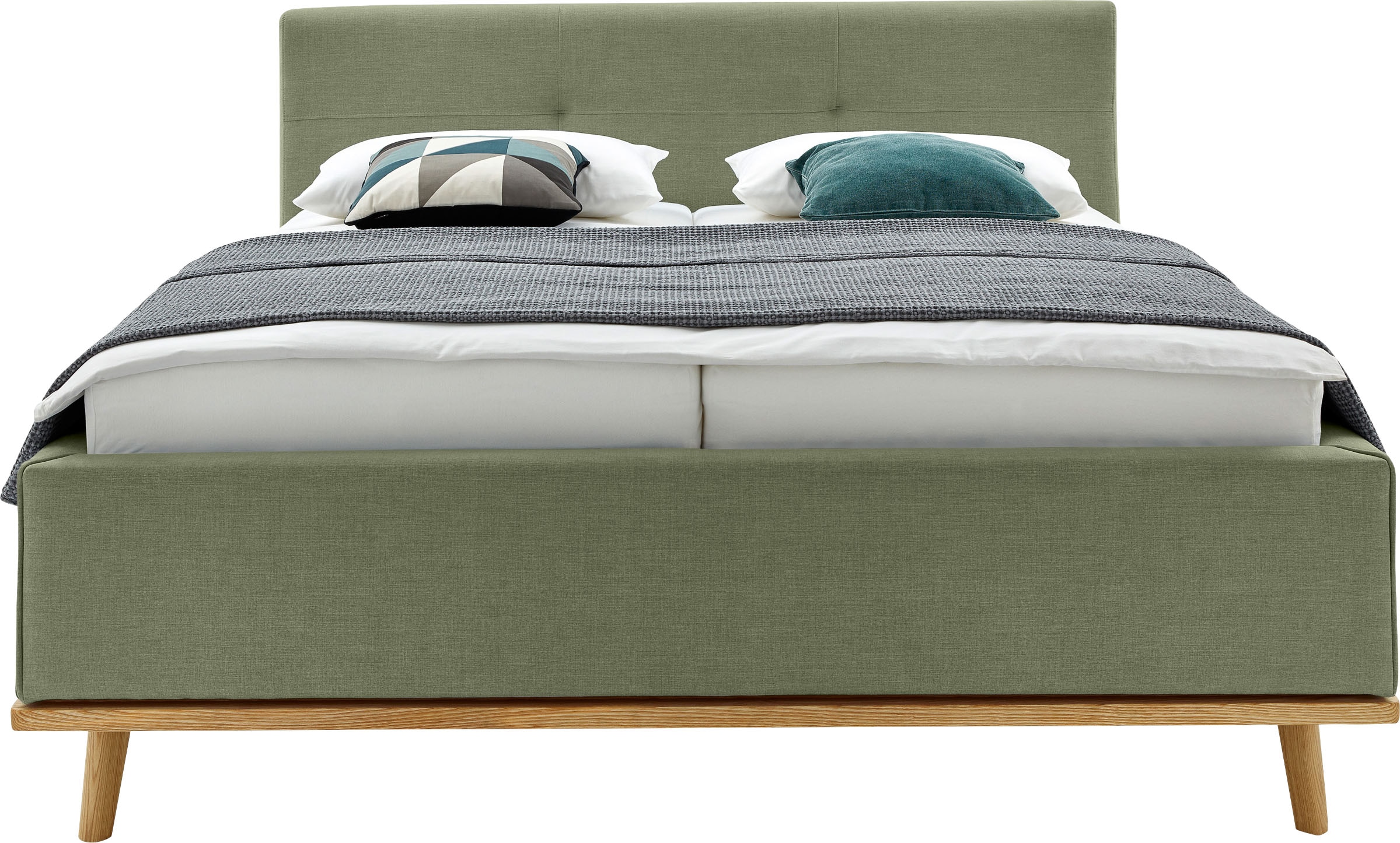 Musterring Lit rembourré »Delphi« Eicherahmen massiv, Kopfteil mit Steppung