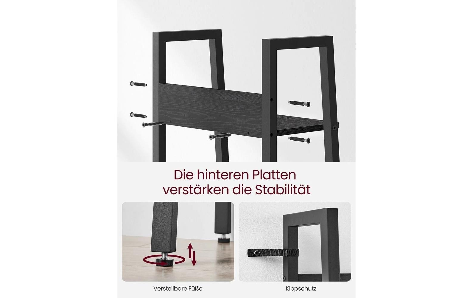 VASAGLE Étagère »5 Ablagen 33.8 x 170 cm«