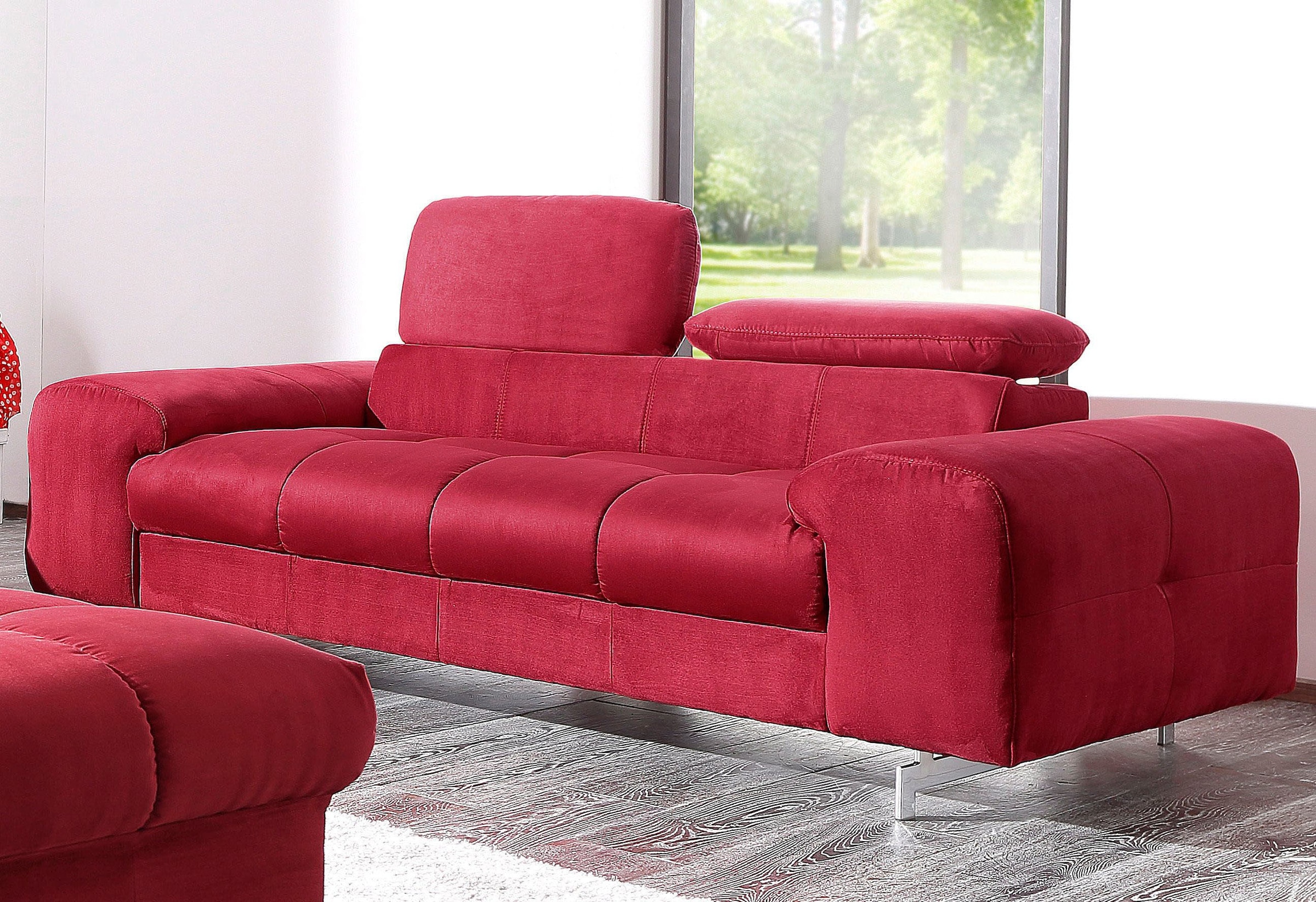 COTTA 2-places »Chef« Big-Sofa mit Kopfteilverstellung, edle Metallkufen