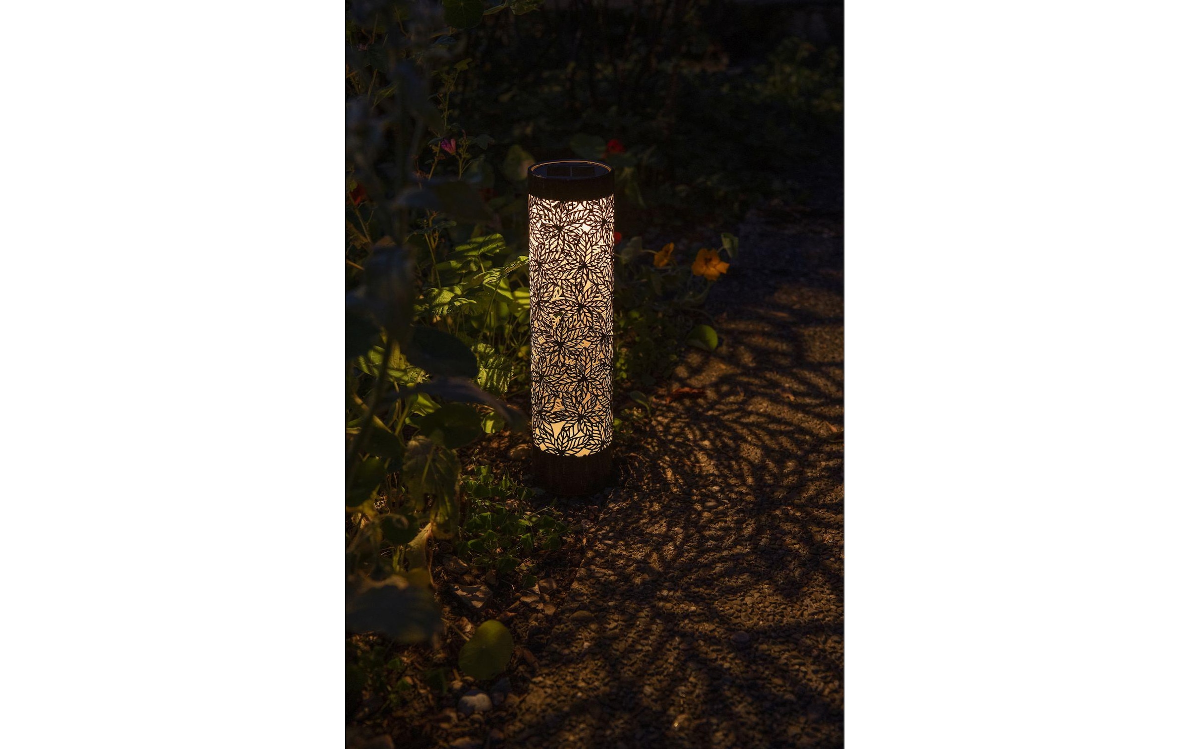 STT Lanterne »Solar Antic Pillar Grazie 38 cm« Solarbetriebenes Windlicht aus Metall mit Dämmerungsschalter