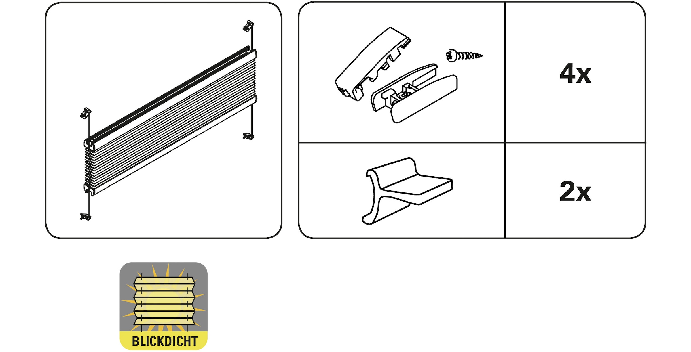 GARDINIA Wabenplissee »Concept Tageslicht« blickdicht mit Bohren energiesparend, schallabsorbierend