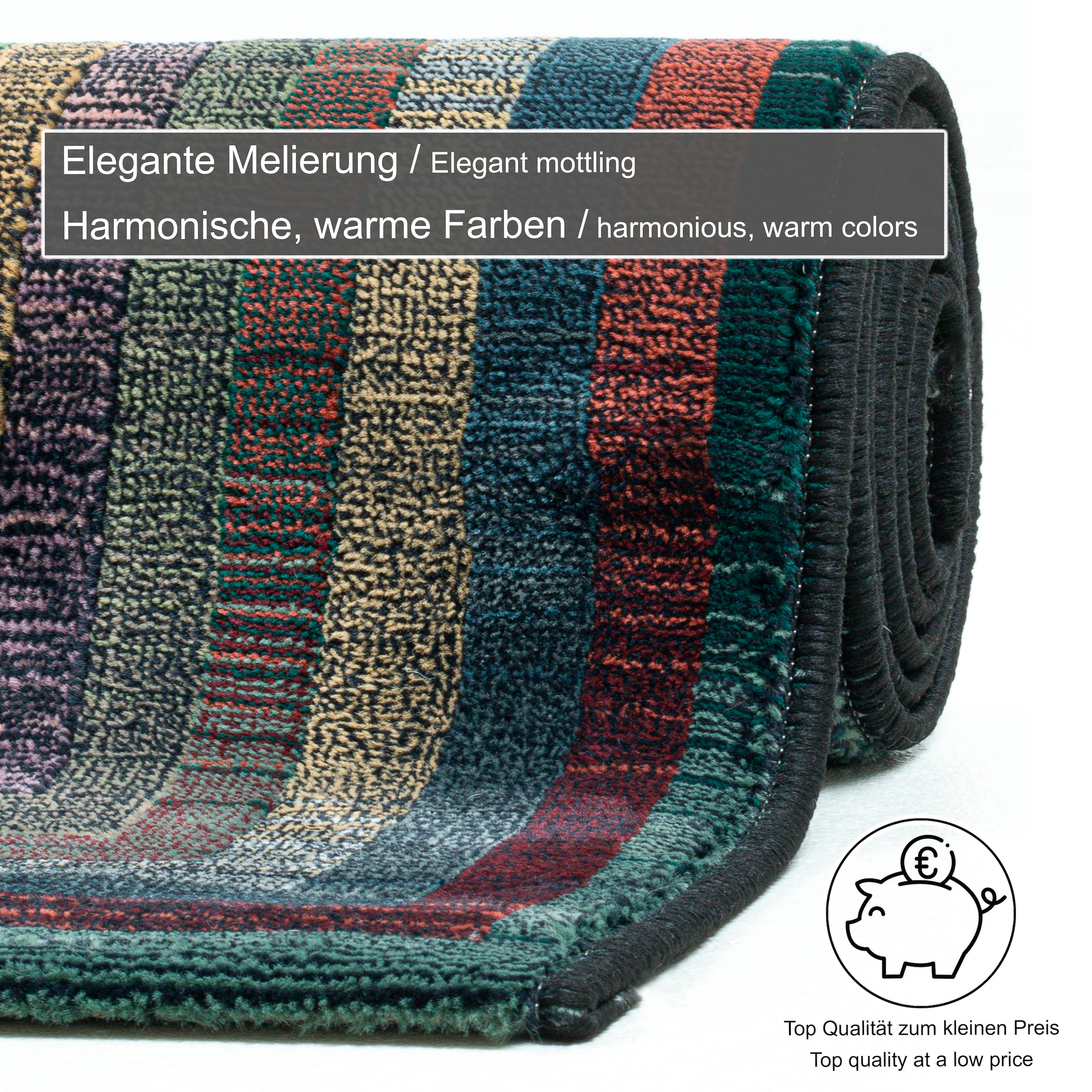 THEKO Teppich »Gabiro 001« rechteckig 10 mm Höhe gewebt, modernes Design, auch als Läufer