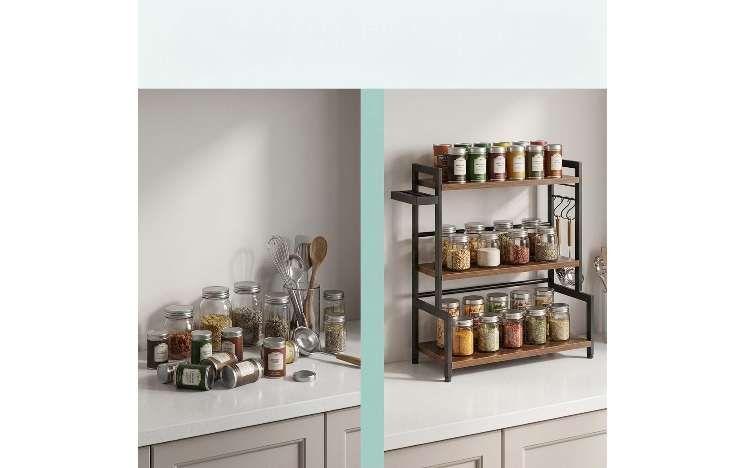 relaxdays Etagère à épices »3 Etagen Industrial-Style«