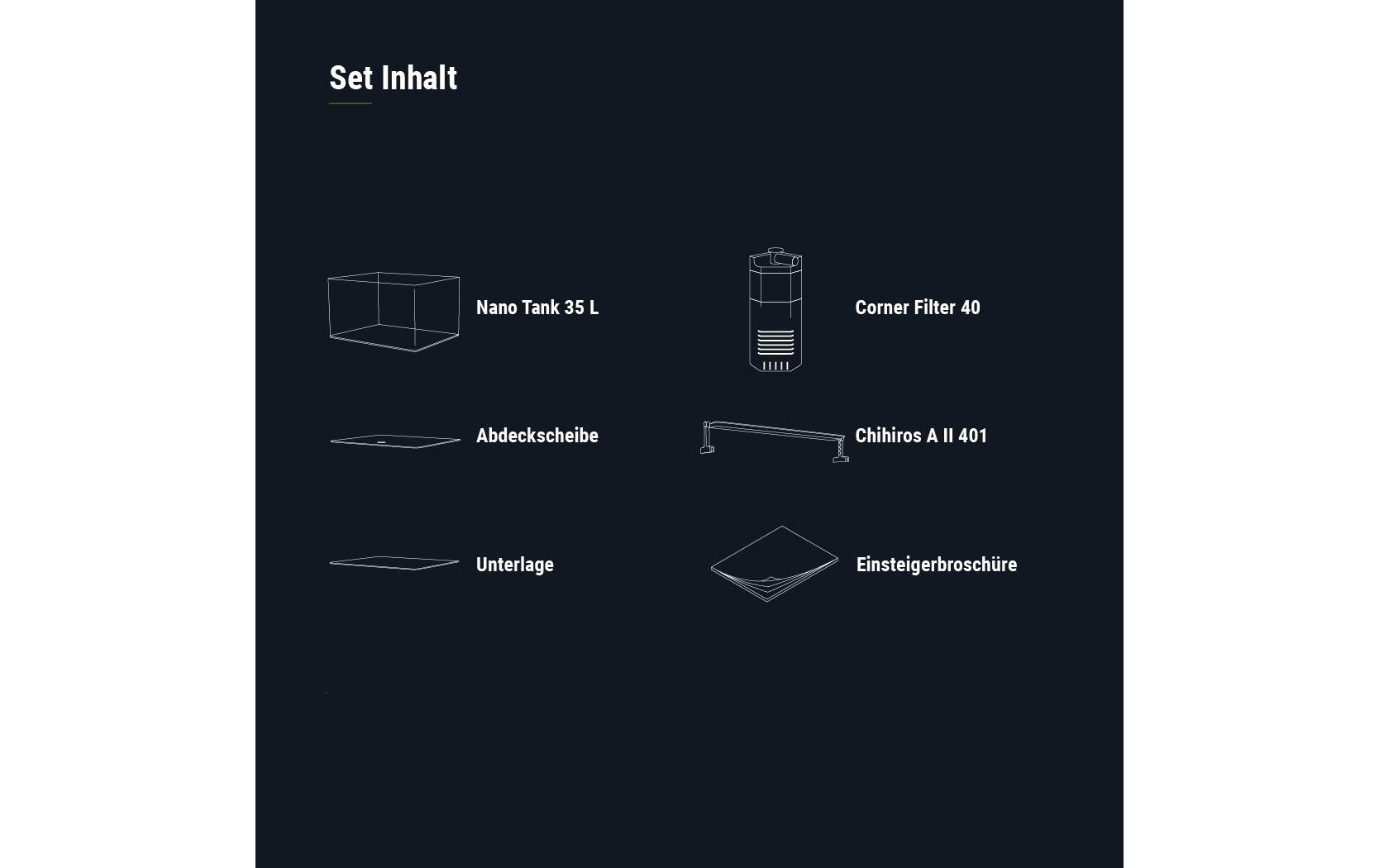 DENNERLE Set aquarium »Nano Tank Plant Pro, 35 l«