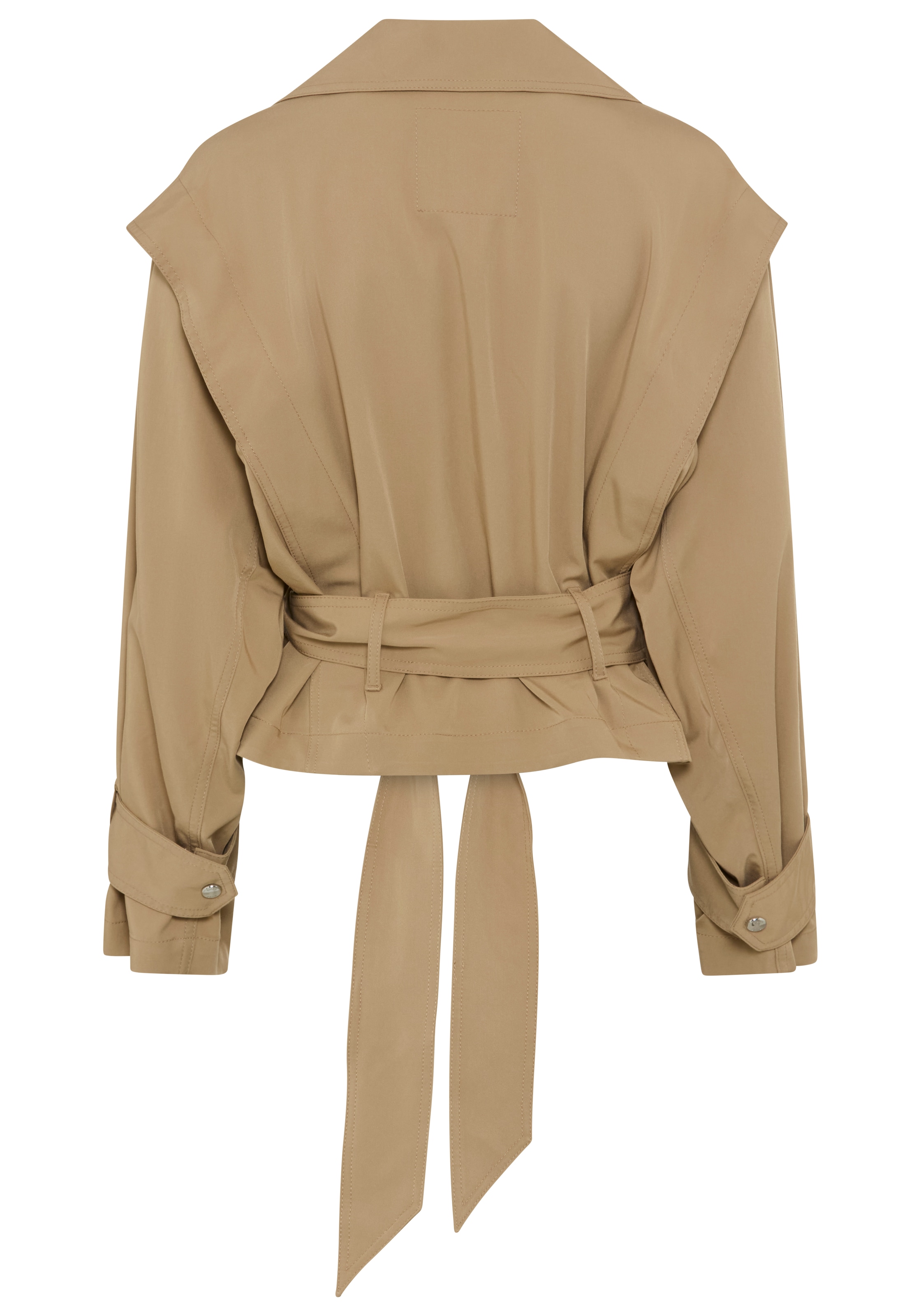 BOSS ORANGE Veste courte »Jophelia Premium Damenmode« en mélange de matières douces, avec ceinture à nouer
