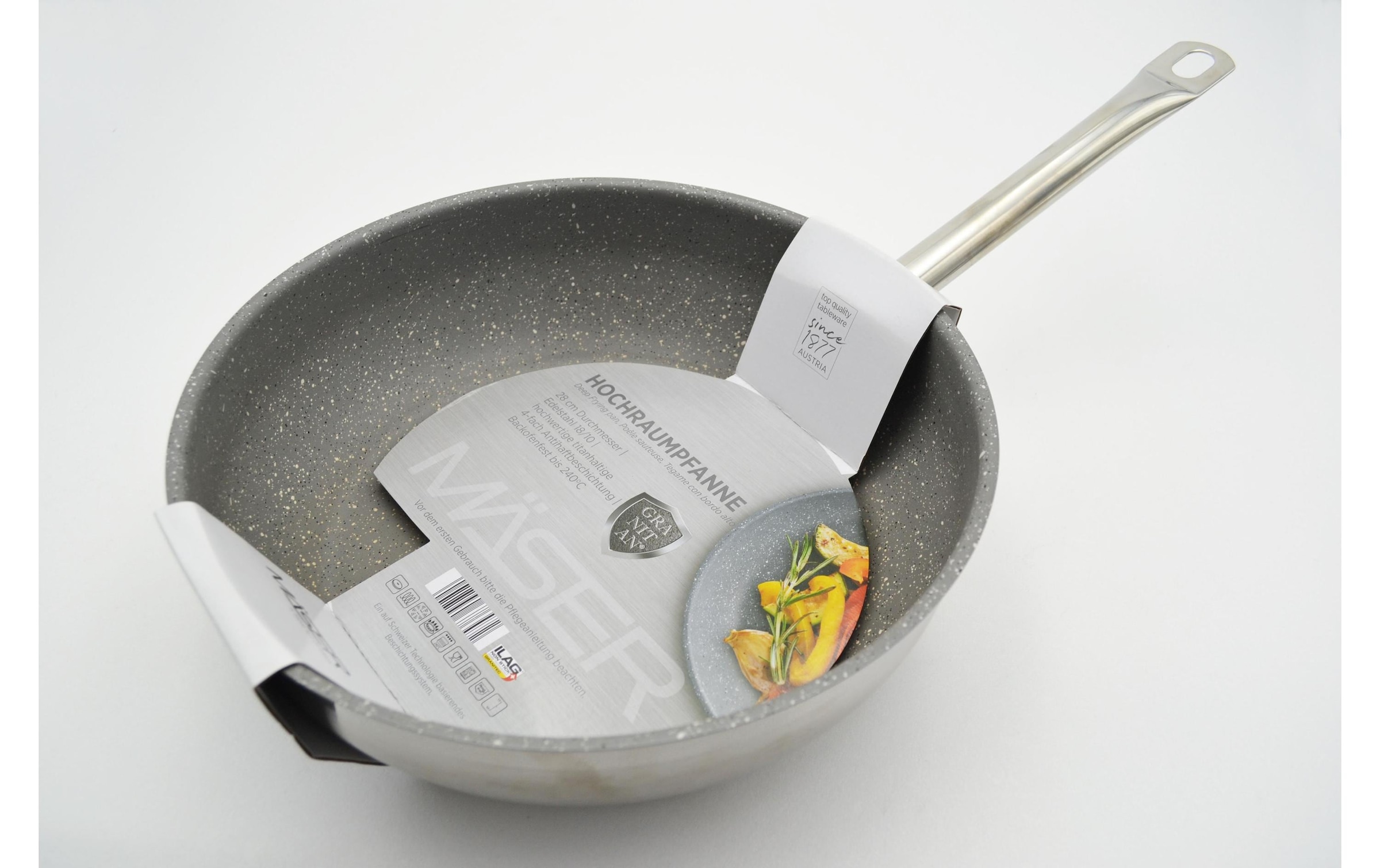 MÄSER Bratpfanne »Mäser PROFESSIONAL GR Hochrand 13,5 cm, Ø 28 cm« Cromargan® Edelstahl Rostfrei 18/10 1 tlg. tlg.