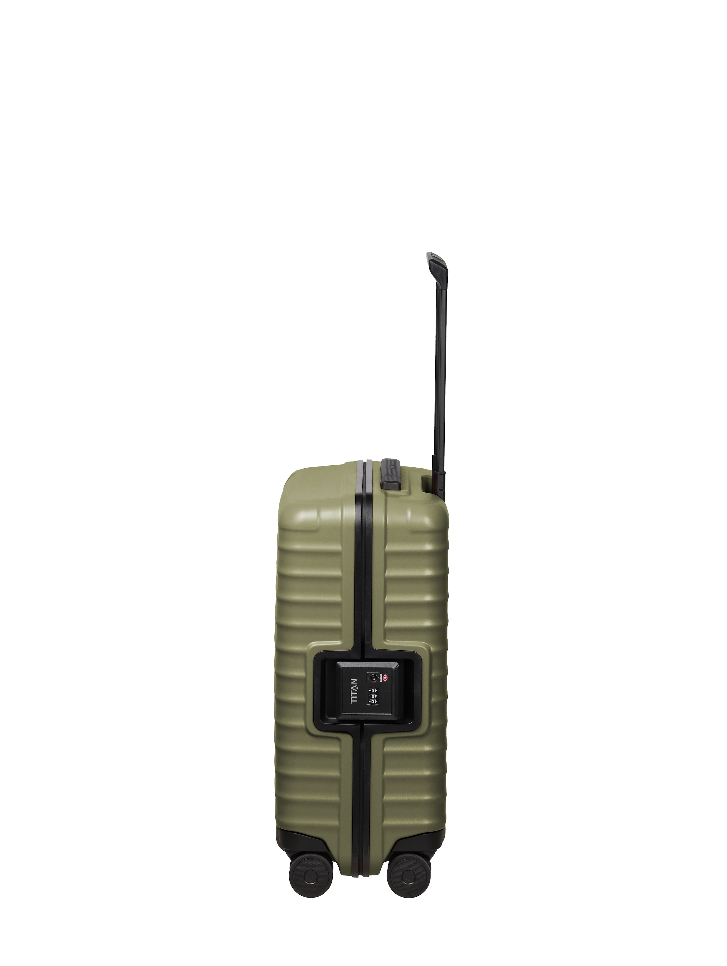 TITAN - Made in Germany Trolley »OVERSEAS Koffer Hartschale« 45 litre 4 Rollen Serrure TSA à cadre, agencement intérieur intelligent et surface résistante aux rayures