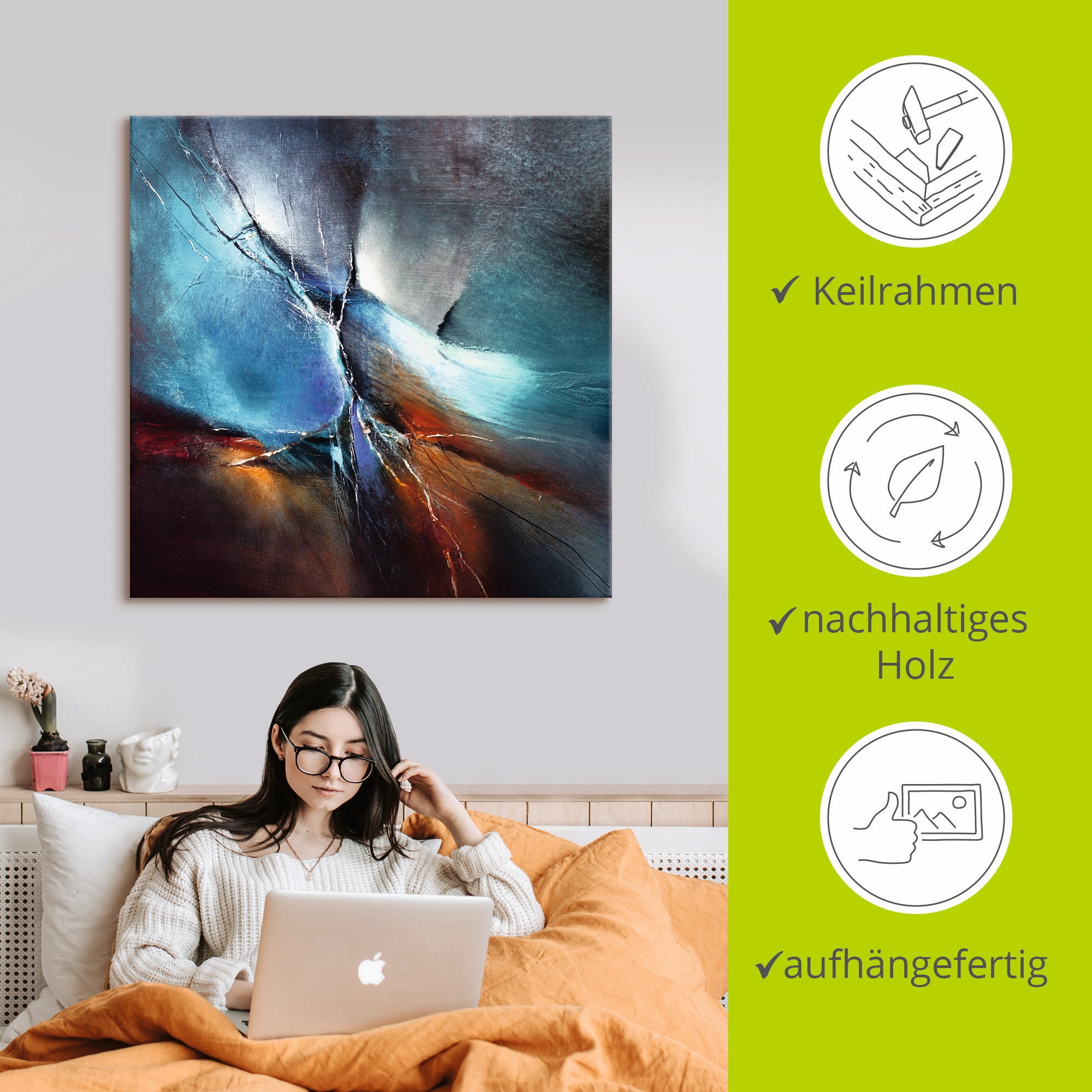 Artland Fresque murale »Frühling im Eistobel« 1 cuis tlg. als Alubild, Leinwandbild in verschied. Grössen