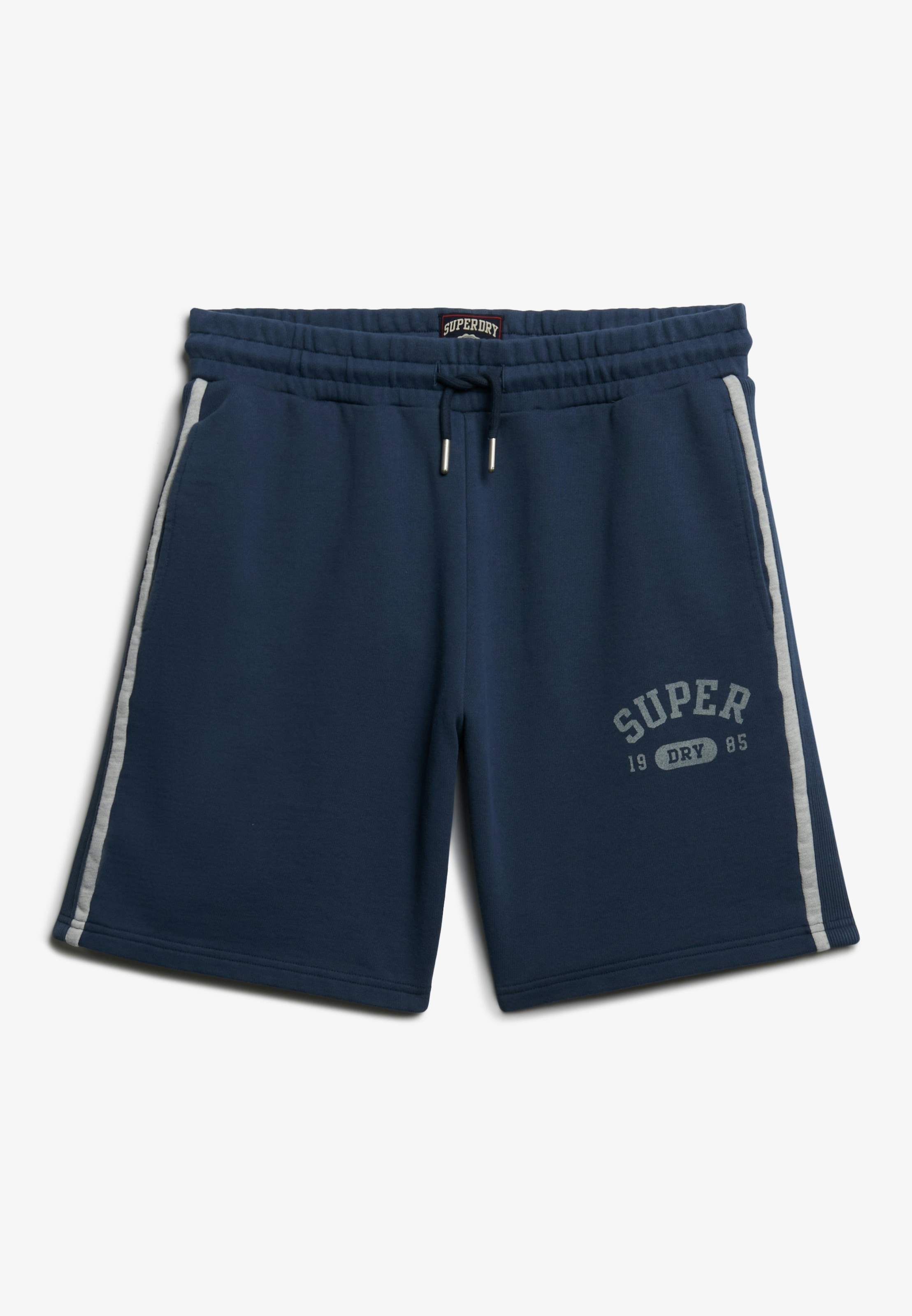 Superdry Sweatshorts »ATH ESS SHORT«  en coton et polyester, Loose Fit, avec cordon de serrage, aspect chiné