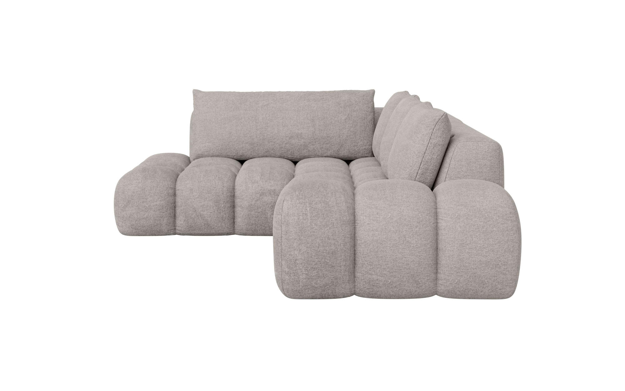 GOODproduct Canapé d'angle »AZITA L-Form, XL 296 cm - Designsofa in Bubble-Optik« lose Rückenkissen, traumhafte Steppung