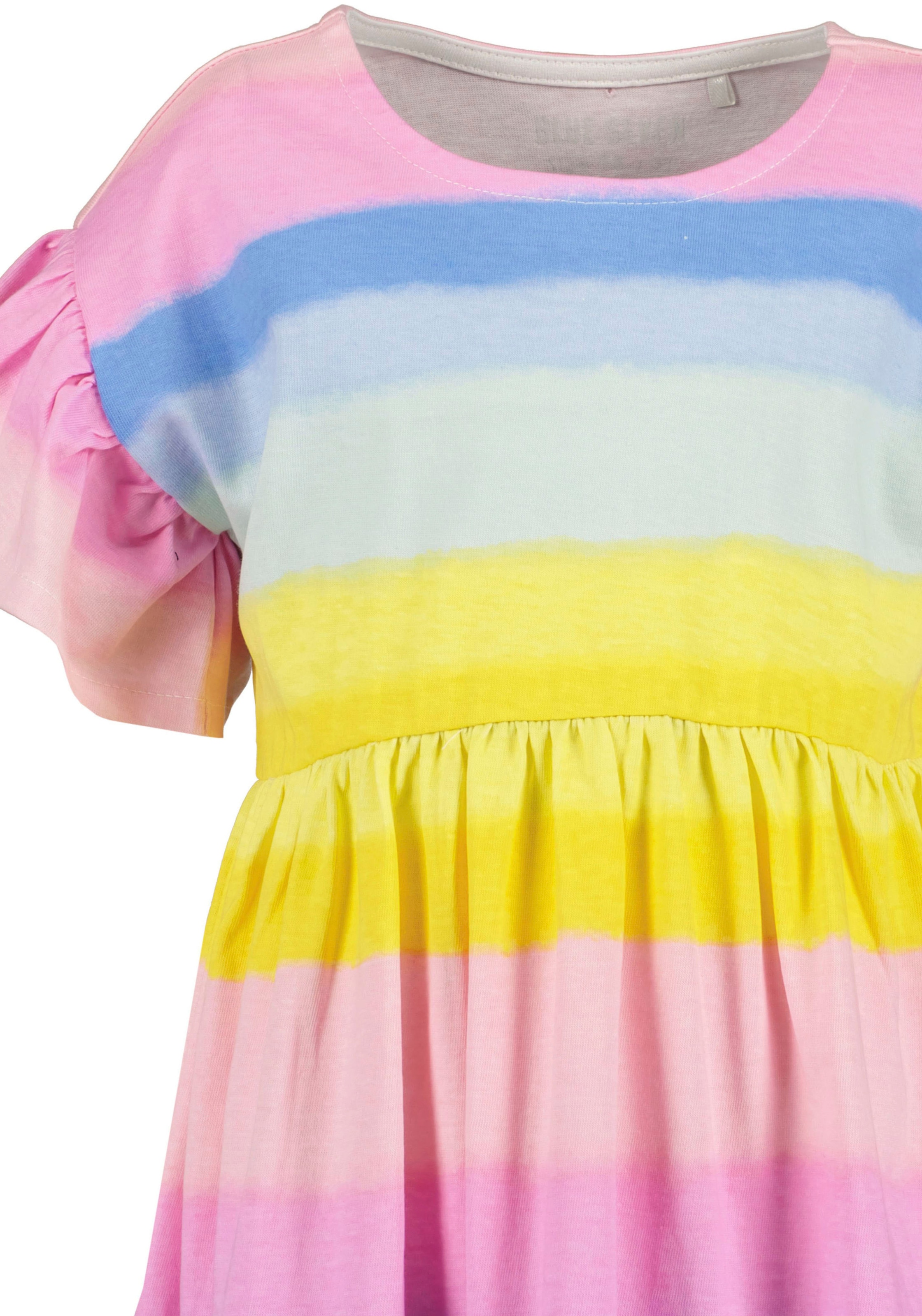 Blue Seven Sweatkleid 1 tlg. tlg. mit süssem Volants an den leicht überschnittenen Schultern