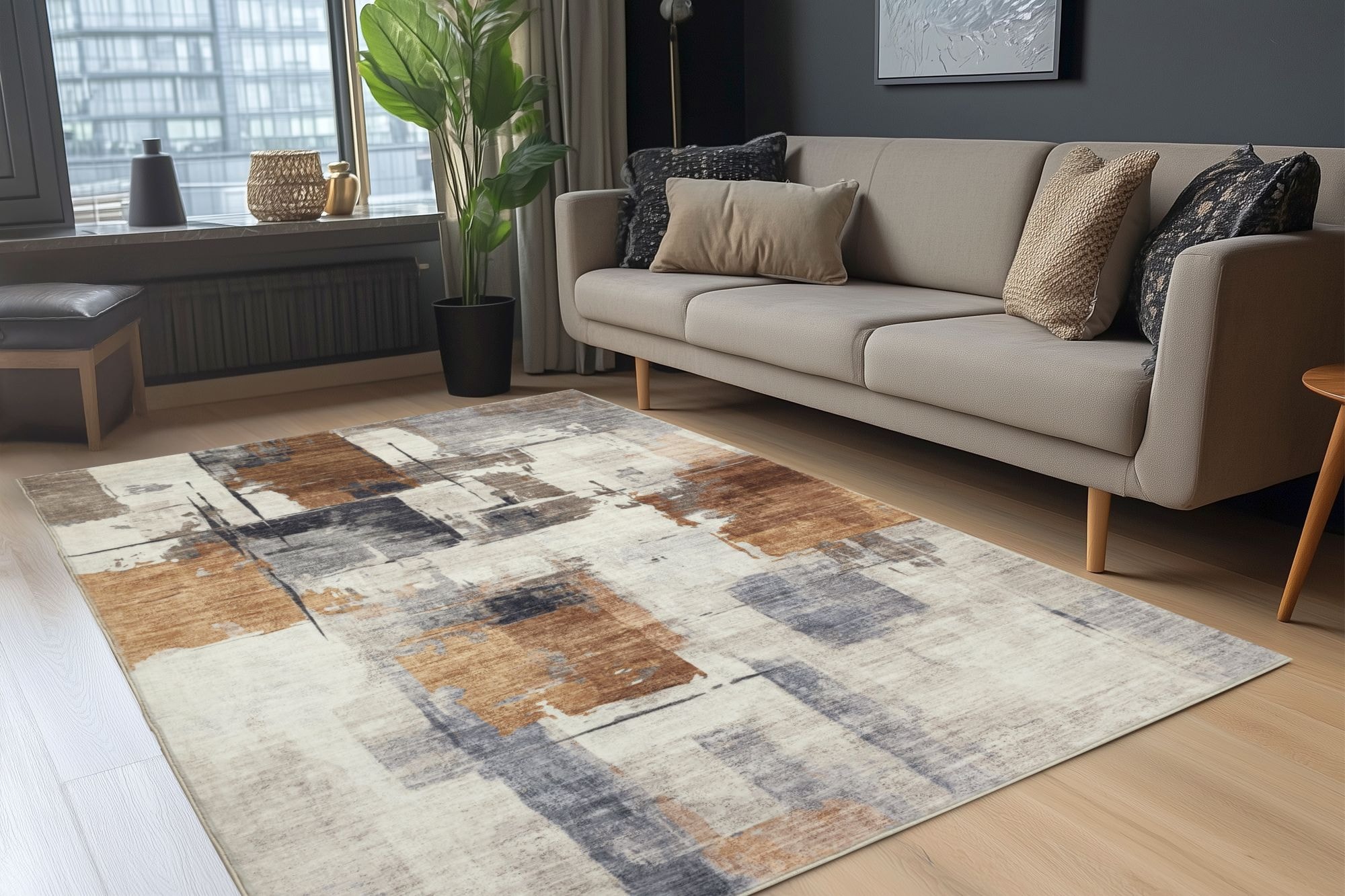 Kayoom Teppich »Elegantica 325« rechteckig 12 mm Höhe Kurzflor, Modernes Muster, Deko, Wohnzimmer