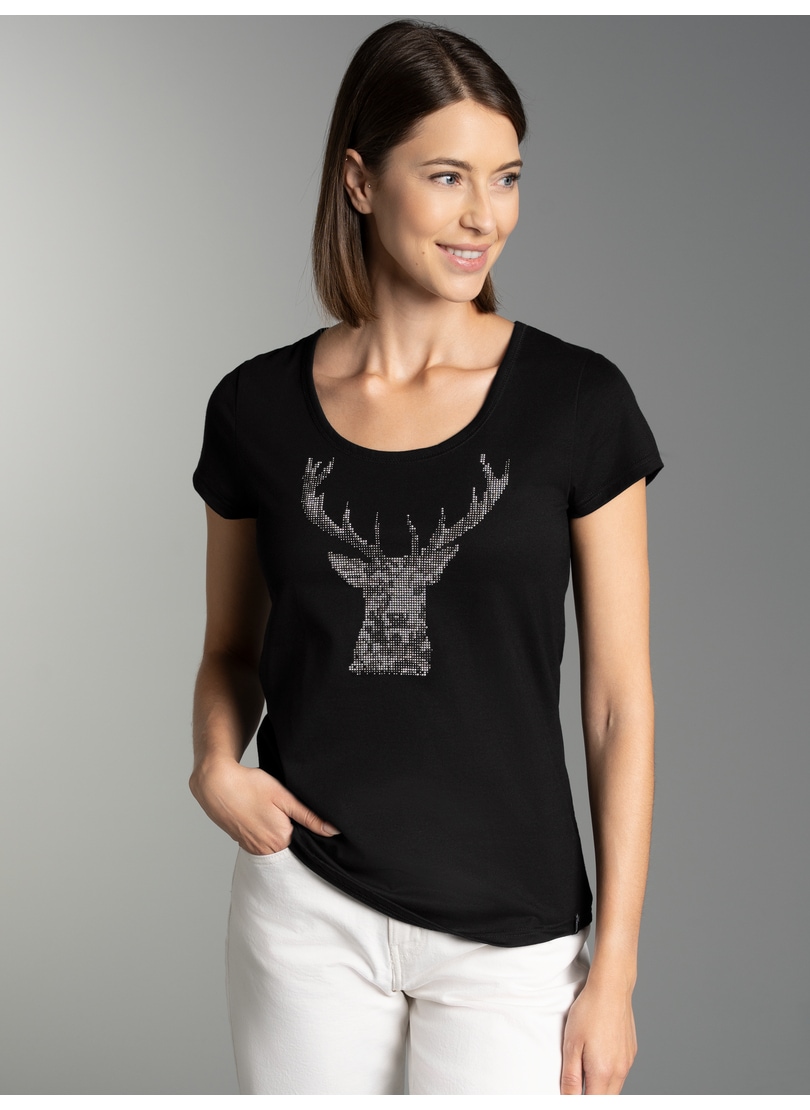 Trigema T-Shirt »TRIGEMA T-Shirt Glitzer-Hirsch« 1 Stk.