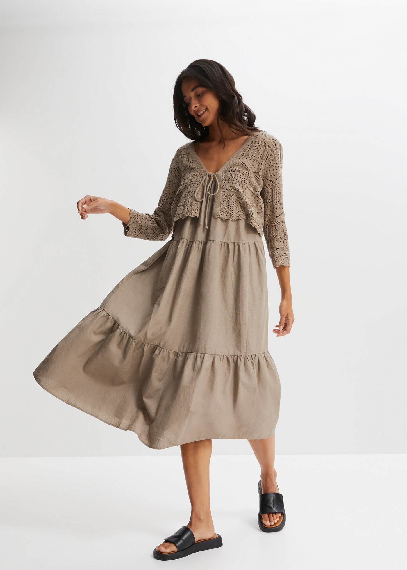 bonprix Veste en tricot ajouré »Ajour-Bolero« Ajour-Bolero