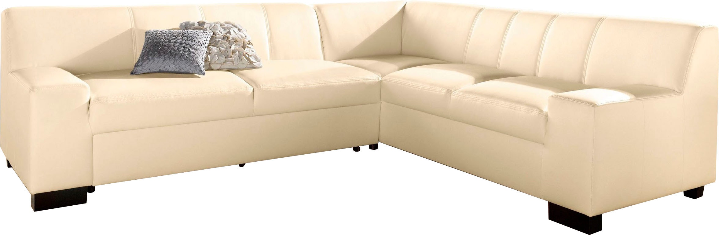 DOMO collection Ecksofa »Norma Top, elegant und modern, flache Armlehnen, L-Form« wahlweise mit Bettfunktion
