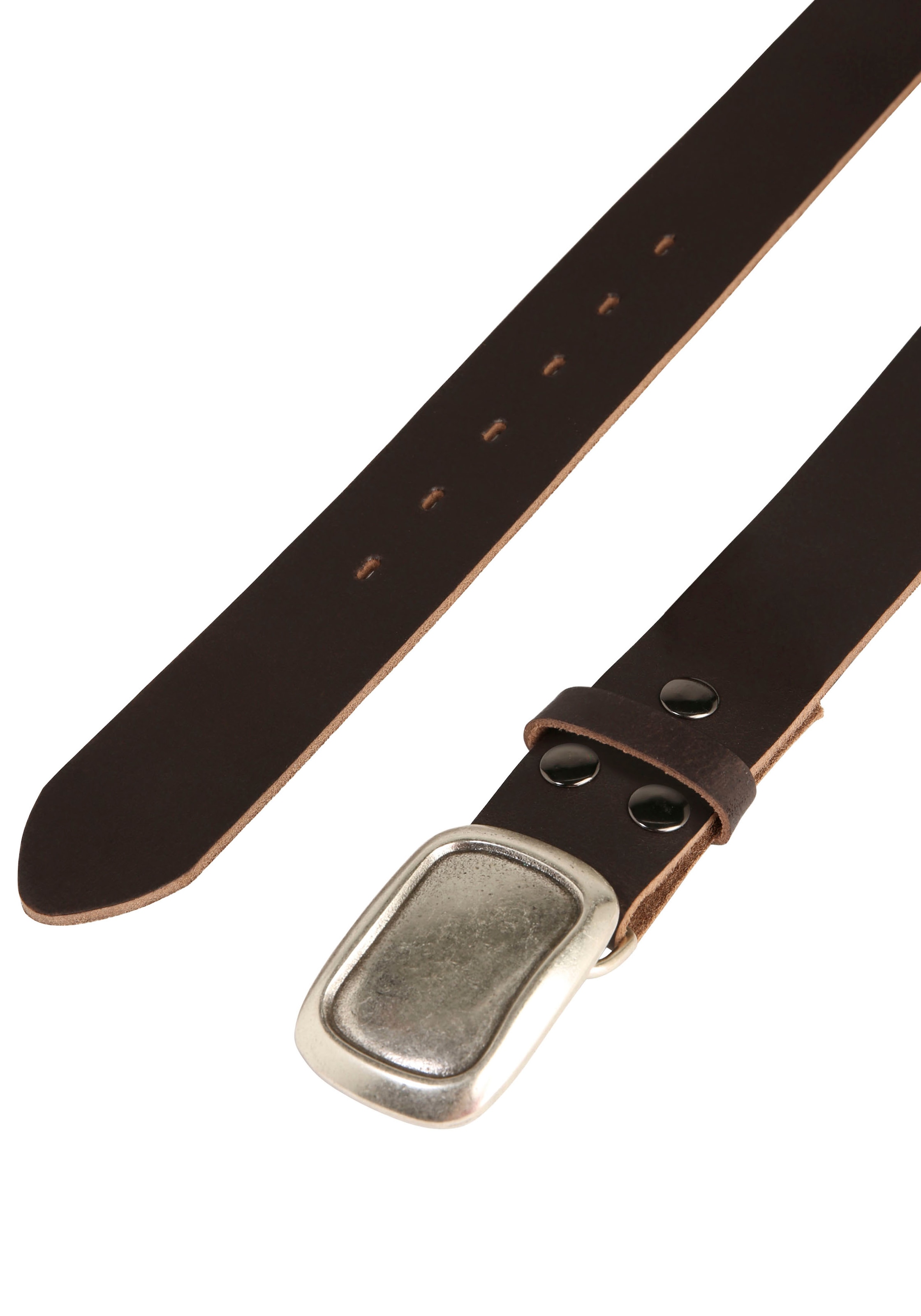 Rettungsring Gürtel Ledergürtel mit austauschbarer Schliesse »Rechteck Eingefasst«