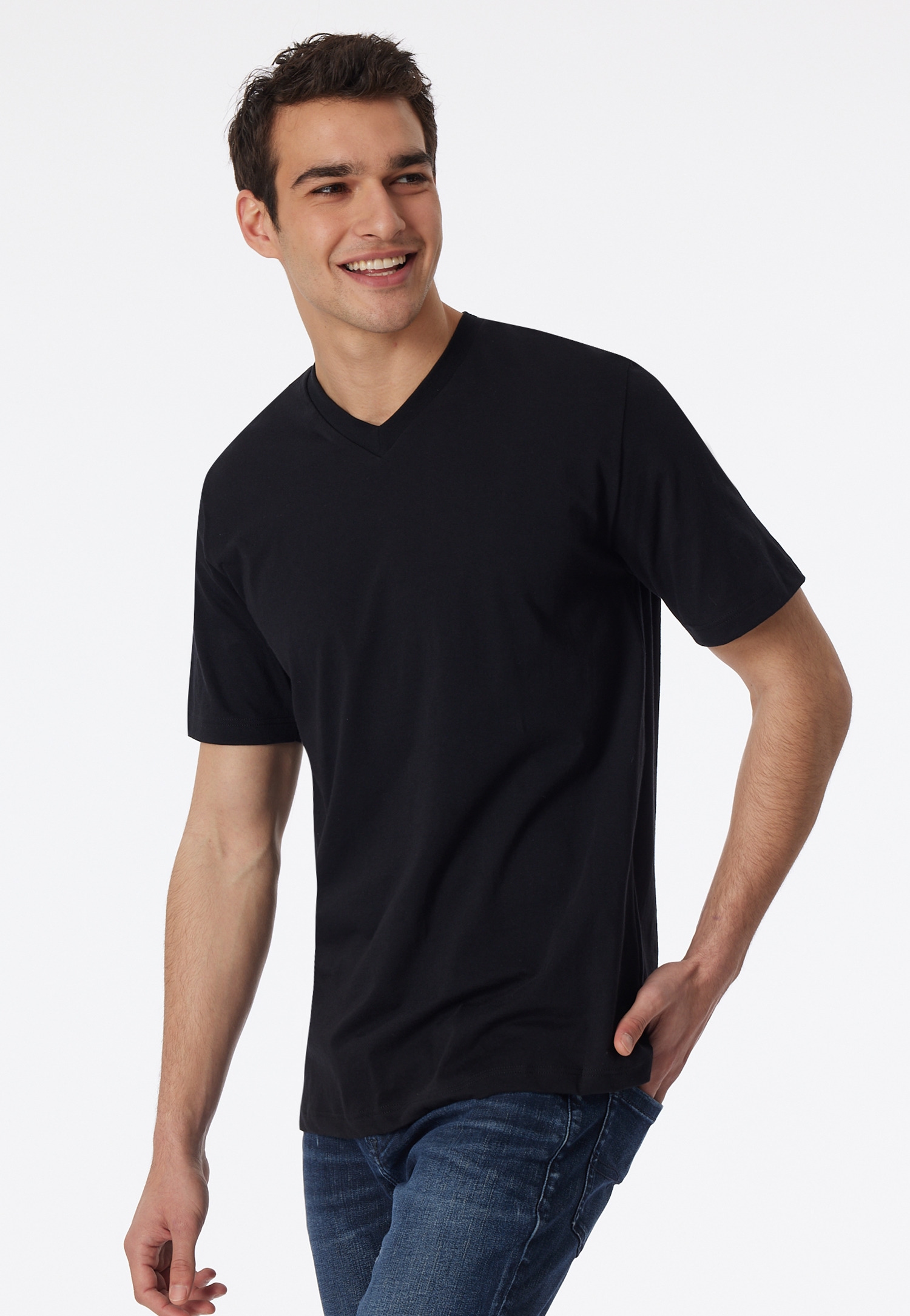 Schiesser V-Shirt »Essentials« 2er-Pack,  mit V-Ausschnitt