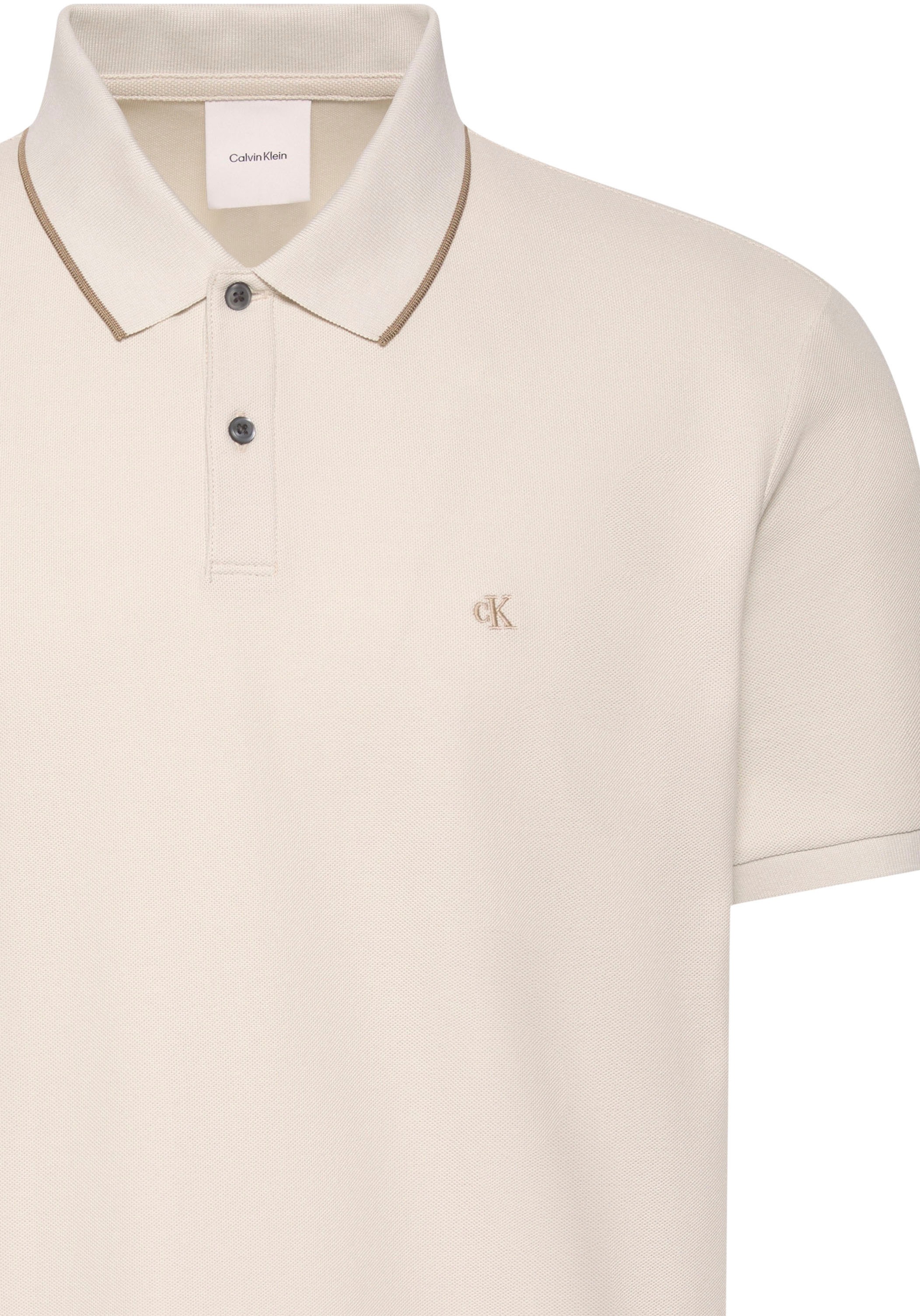 Calvin Klein Poloshirt »SS RFND PQ TPPD CLSS« Mit Rundhalsausschnitt