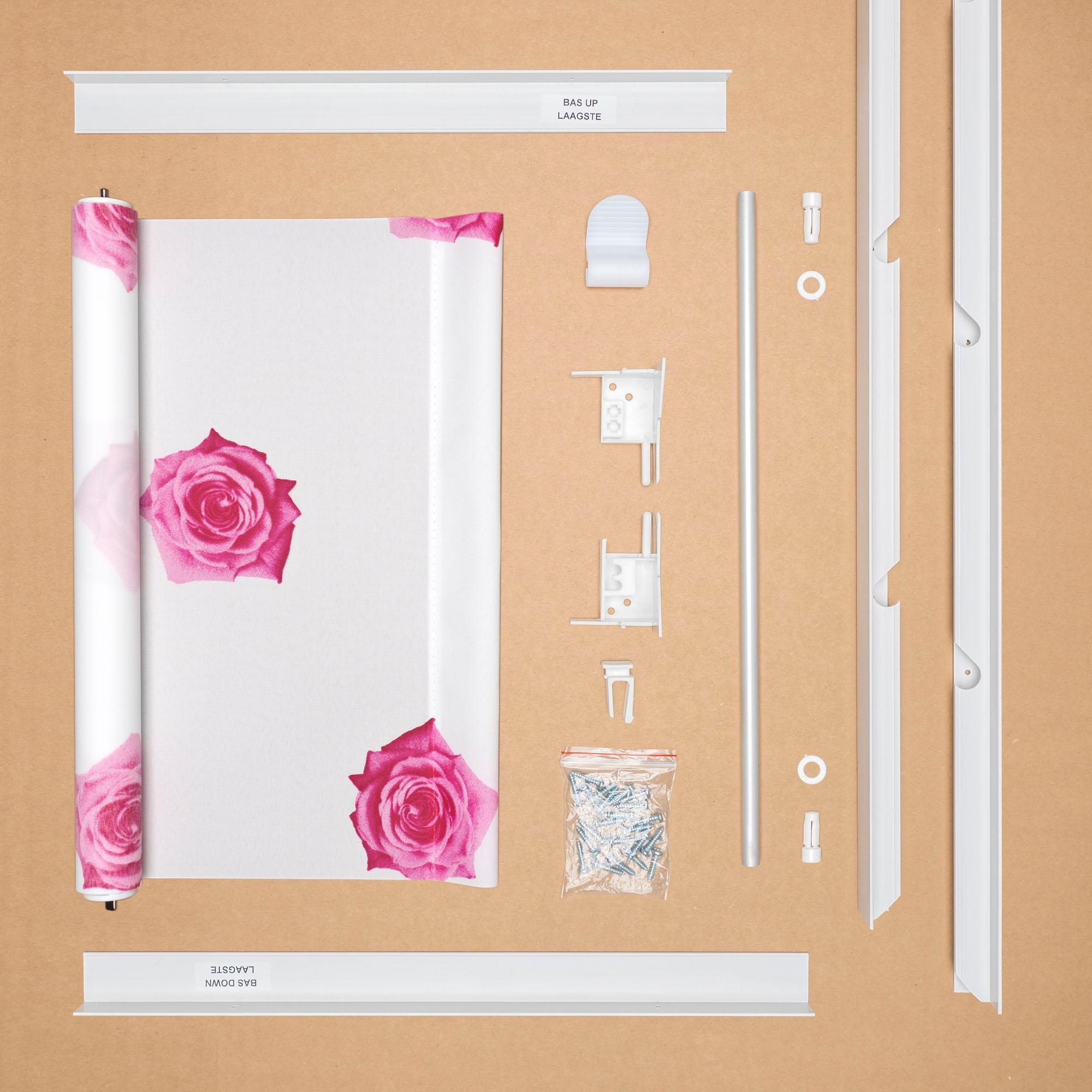 Liedeco Dachfensterrollo »Dekor« Lichtschutz in Führungsschienen Dachfensterrollo Dekor