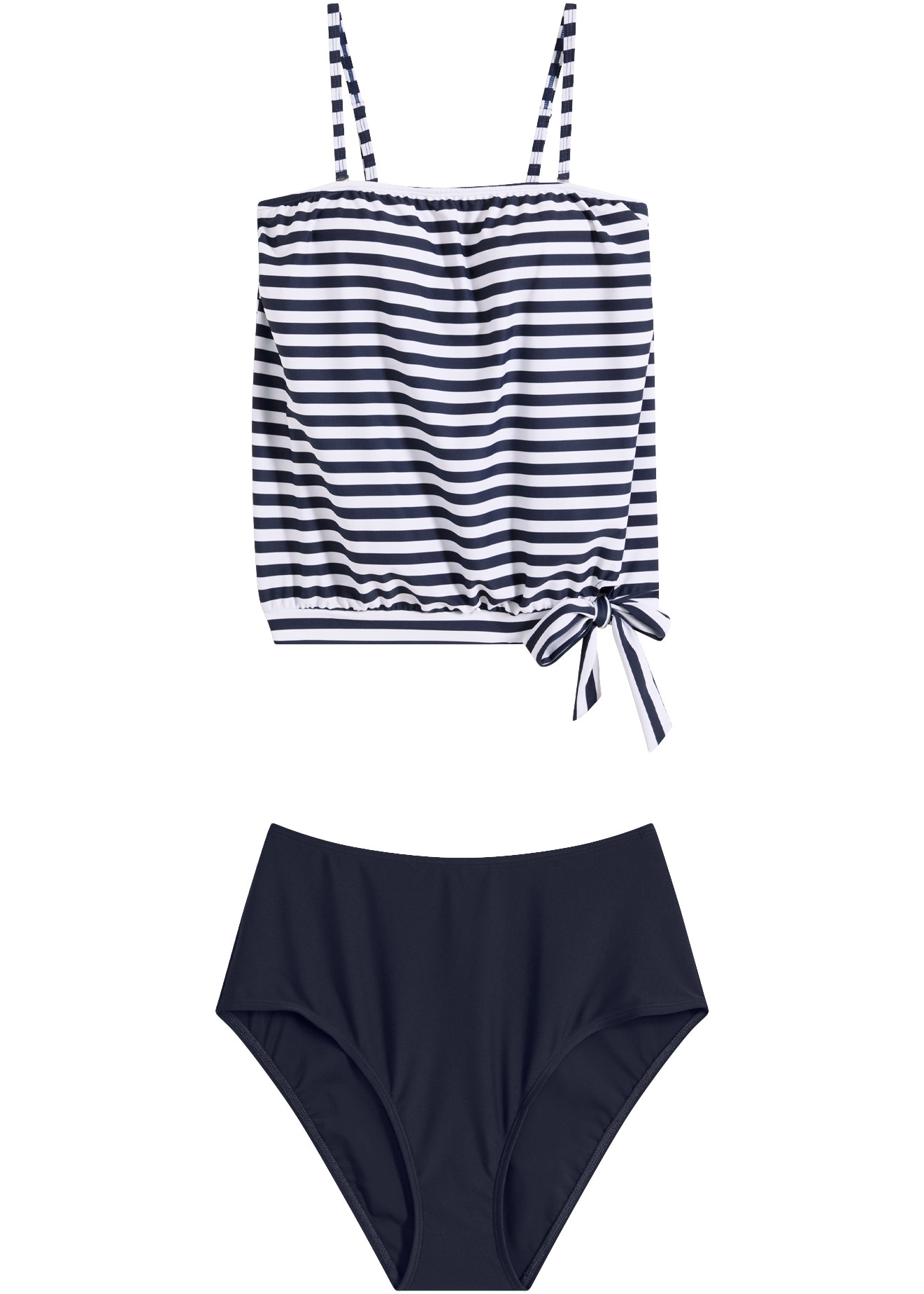 bonprix Tankini oversize Ensemble,  avec bretelles amovibles, style sportif, aussi en grandes tailles