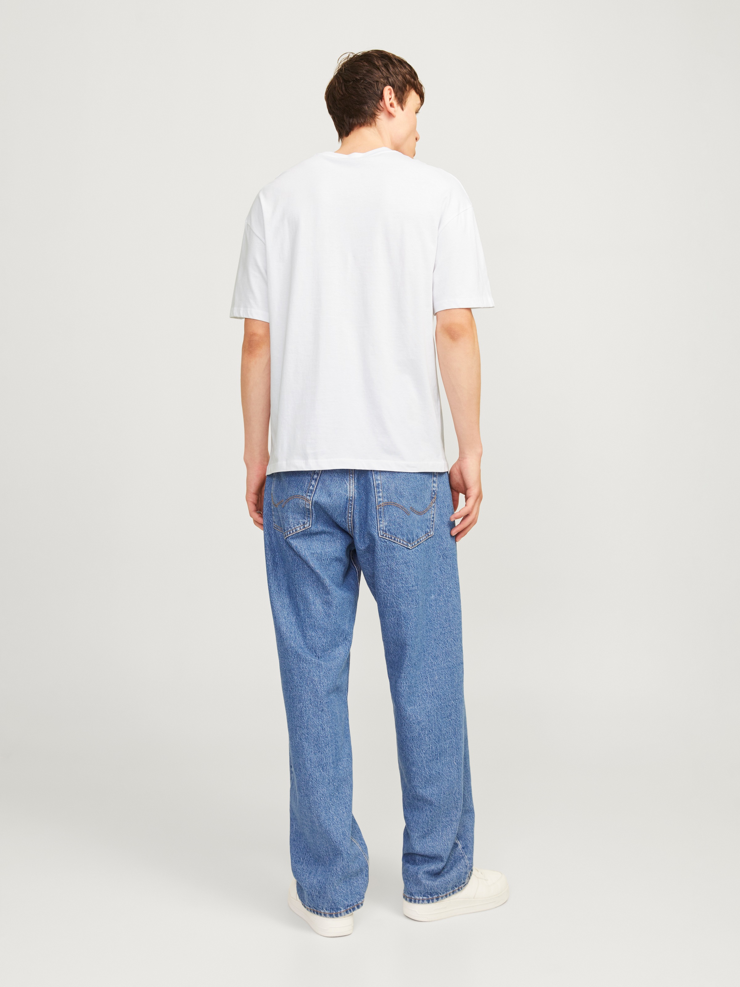 Jack & Jones Shirt à col rond »JJEBRADLEY TEE SS O-NECK 2PK MP NOOS« Paquet, 2 cuis coton, coupe décontractée