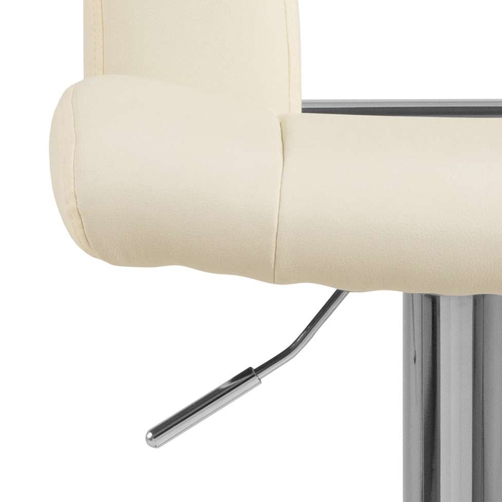 ACTONA GROUP Tabouret de bar »Sylvia Barstuhl, Höhenverstellbar, Chrom,« pied trompette, vérin à gaz, pivotant, coutures verticales, lot de 2
