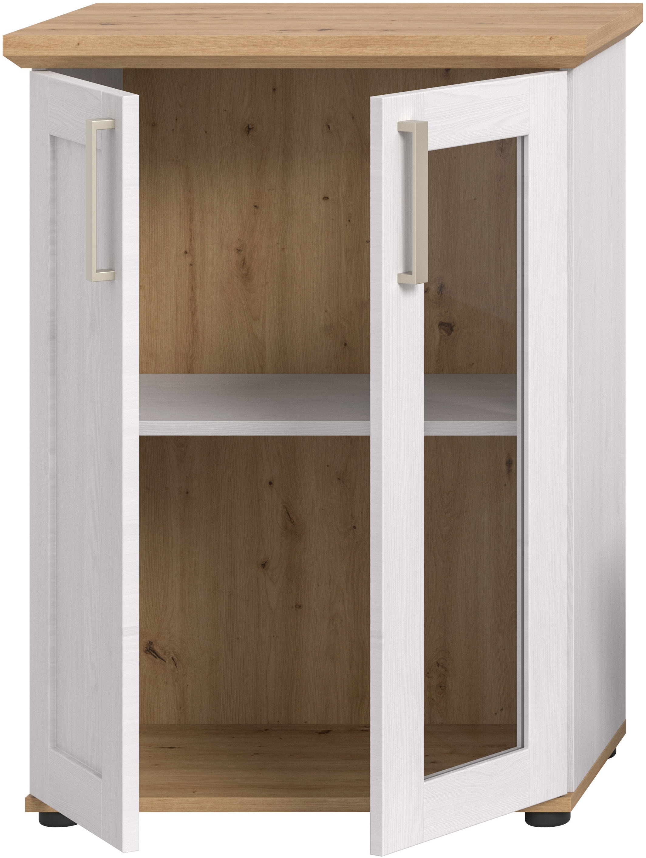 Home affaire Vitrine »Cosenza, Höhe 80 cm, 2 Türen, 2Fächer« 1 Stk. tlg. Vitrine, Höhe 88 cm, Wohnzimmer, Esszimmer