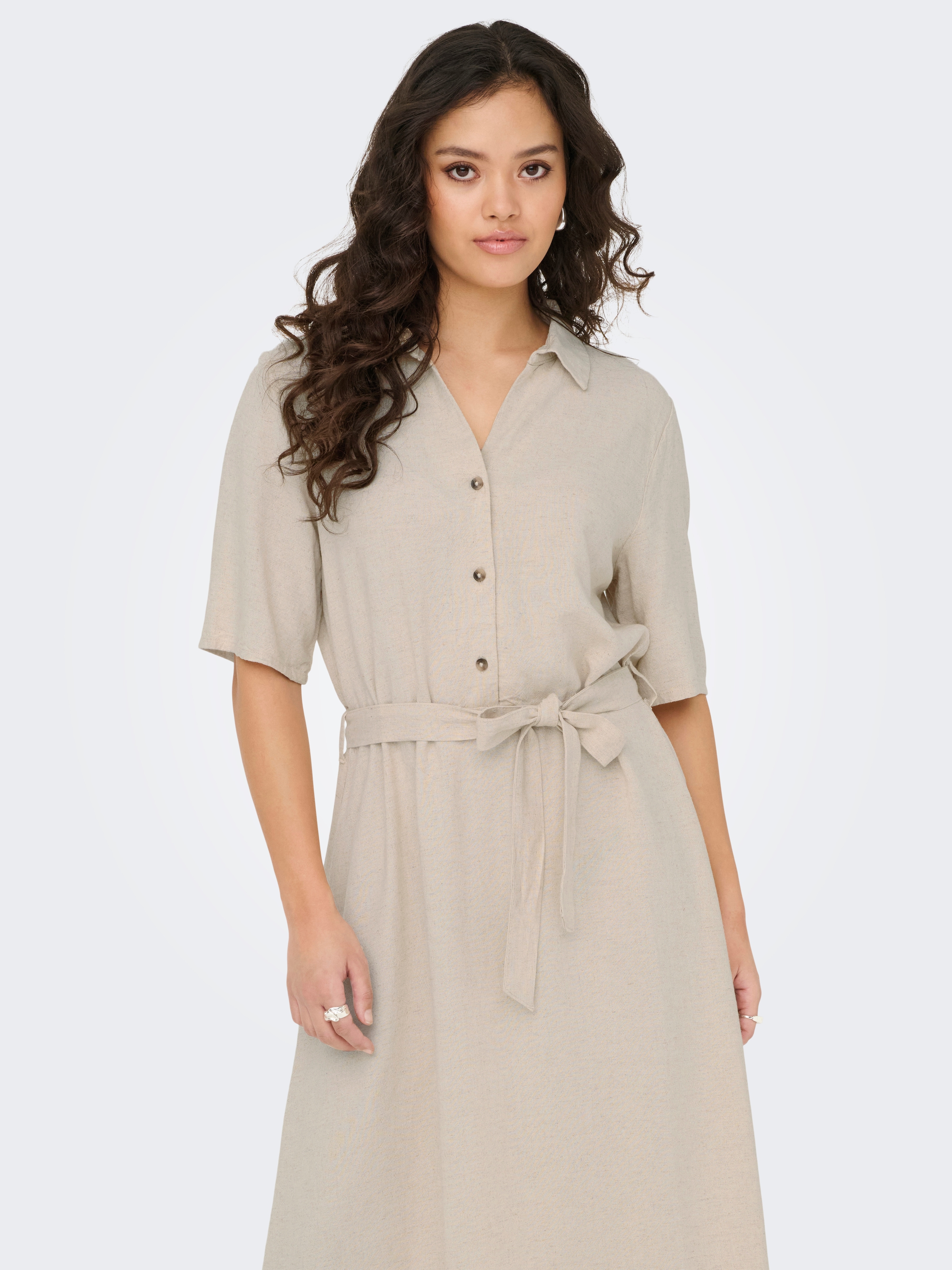 JDY Blusenkleid »JDYSAY 2/4 MIDI SHIRT DRESS WVN NOOS« Sommerkleid