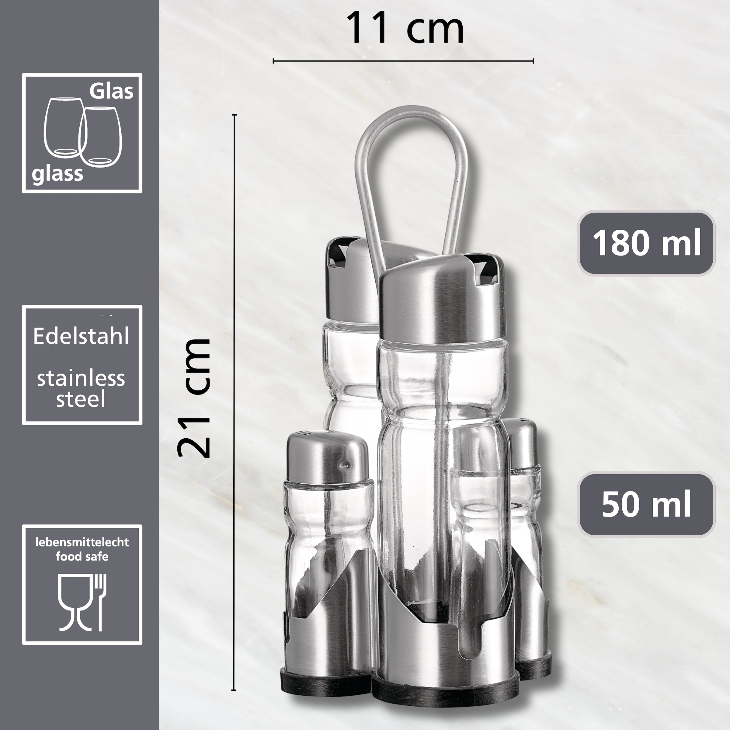 Ritzenhoff & Breker Menage-Set »Basic« mit Gestell und Haltebügel