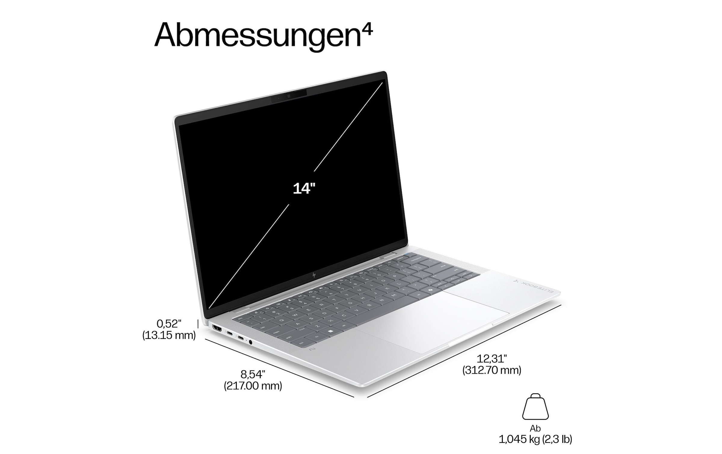 HP Notebook »EliteBook X G2q 14 DV7K4ES« / 14 ″ Qualcomm Snapdragon™