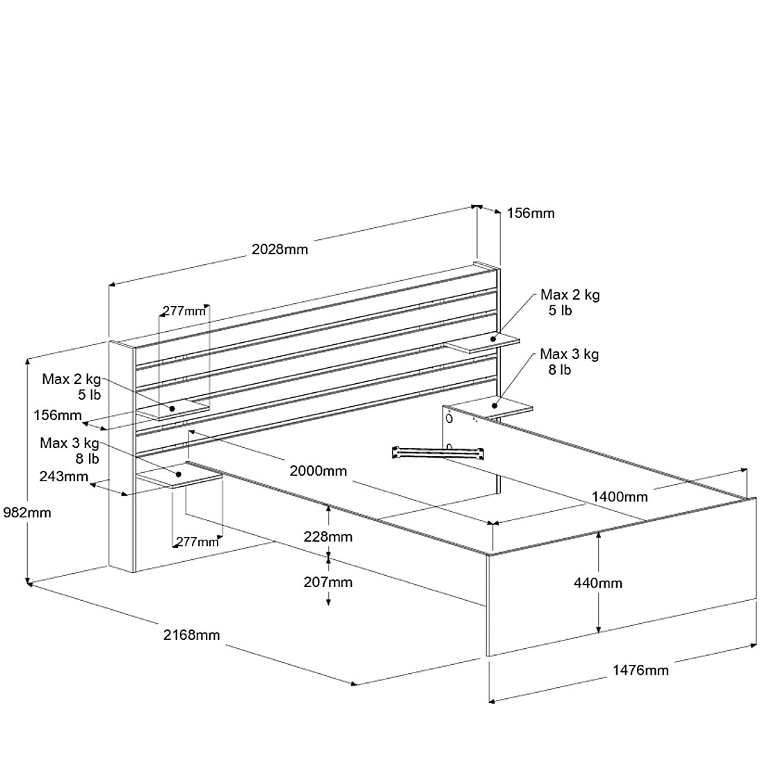 Parisot Schlafzimmer-Set »Parisot Escale« 3 Stk. tlg. Einsatz der Kommode drehbar - Eiche oder Weiss, viel Stauraum