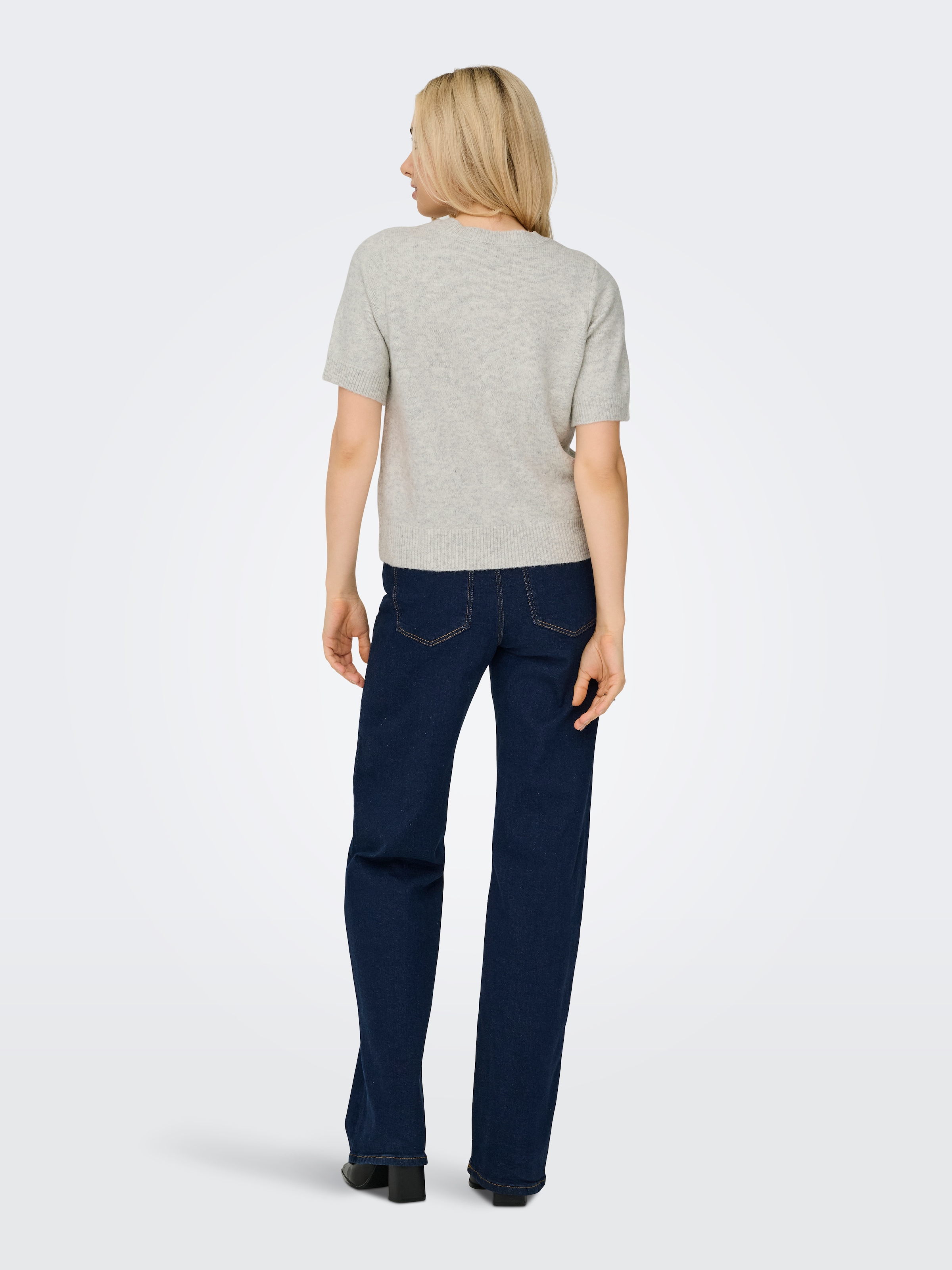 ONLY Pull à manches courtes »ONLABBY LIFE SS BLING TOP O-NECK KNT«