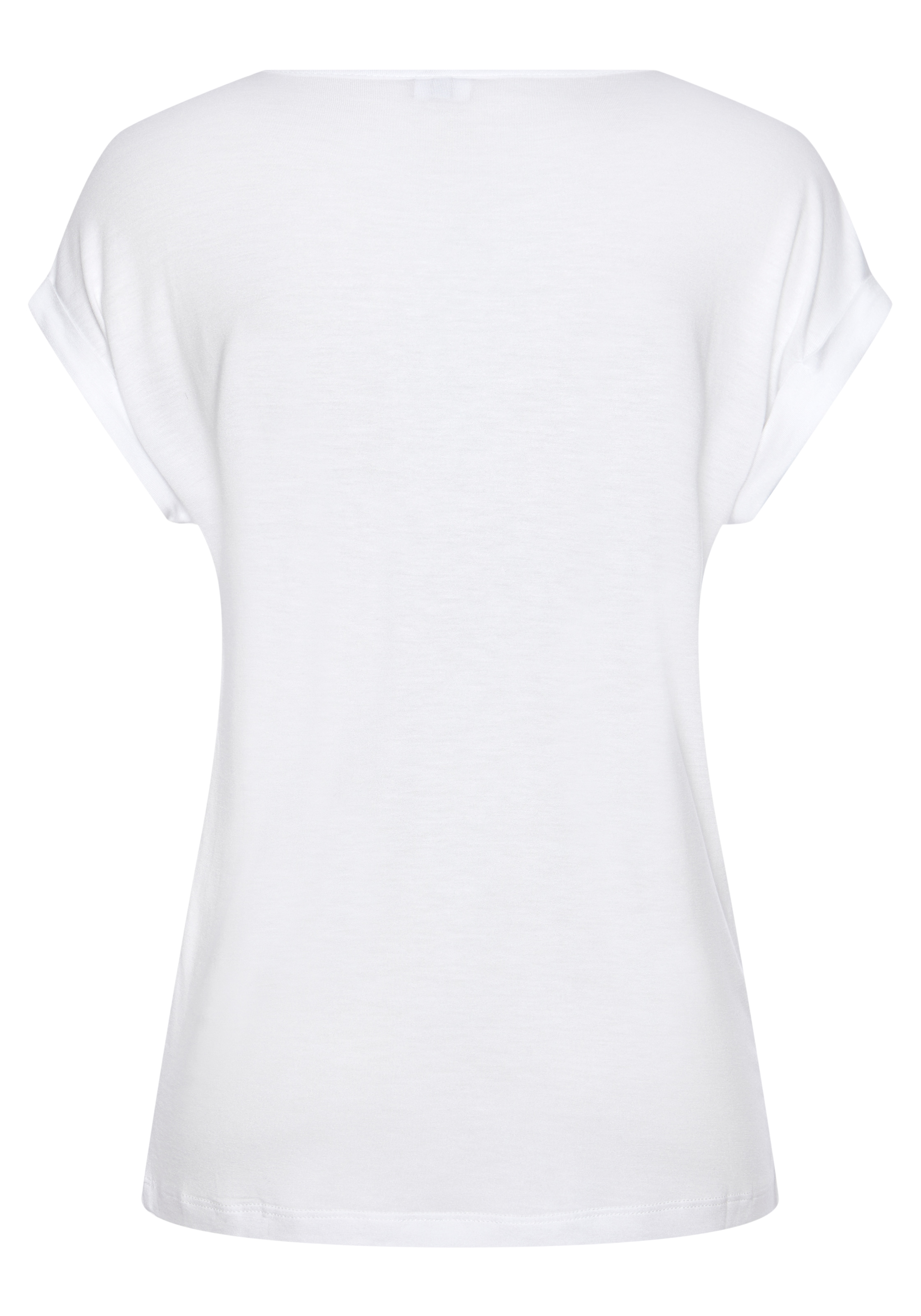 LASCANA T-shirt à manches courtes mit Frontprint, T-Shirt aus weicher Viskose, casual-chic