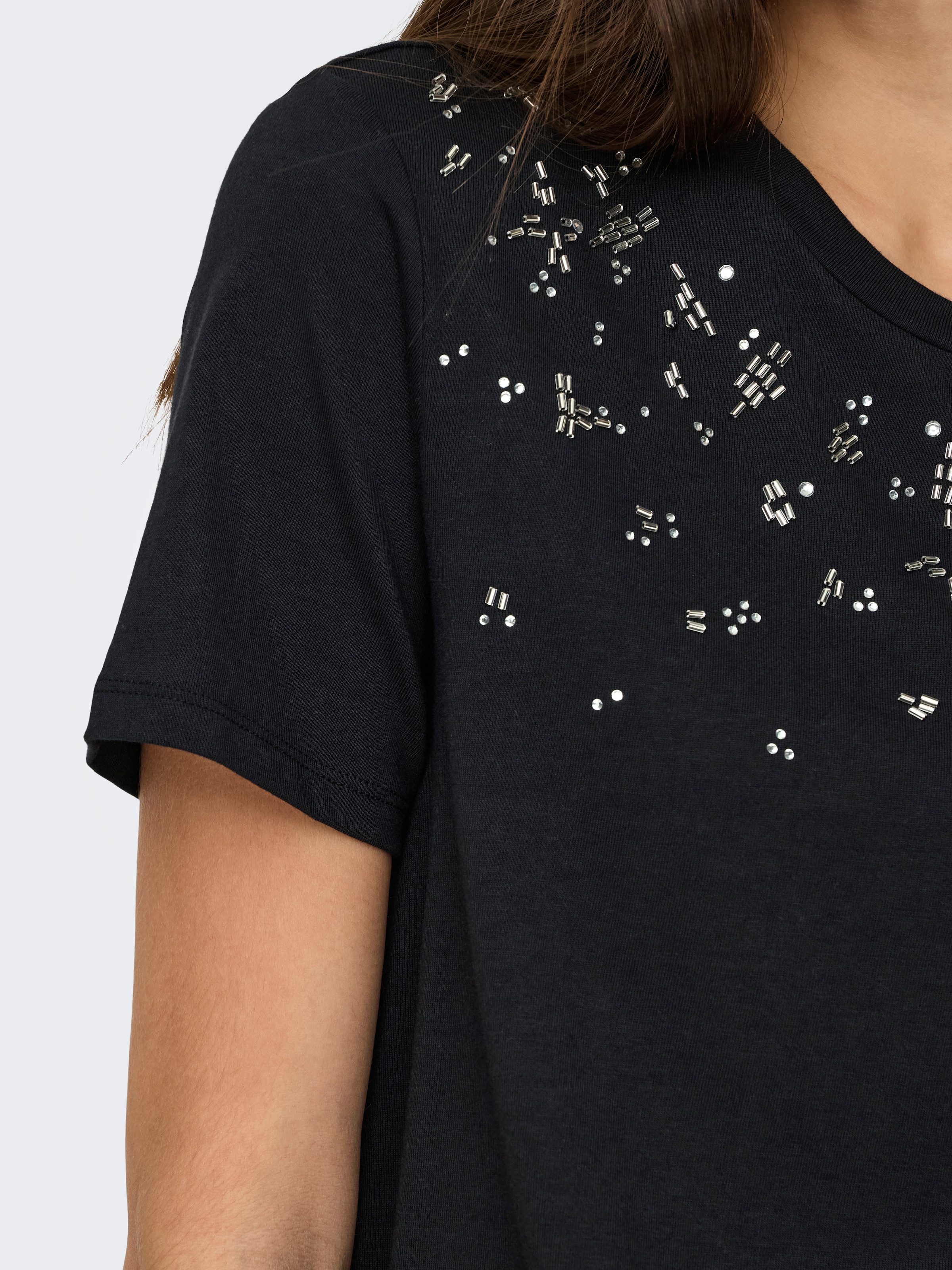 ONLY T-shirt à manches courtes »ONLPARKER S/S O-NECK BLING TOP BOX JRS«