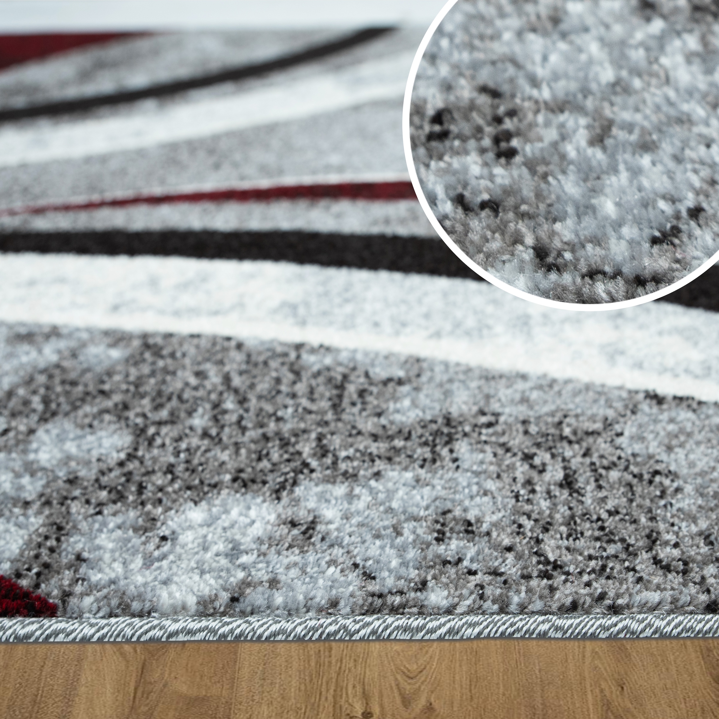 GOODproduct Tapis »Flow, geometrisches Design« Rectangulaire 9 mm Höhe graphique, abstrait, élégant, salon, chambre